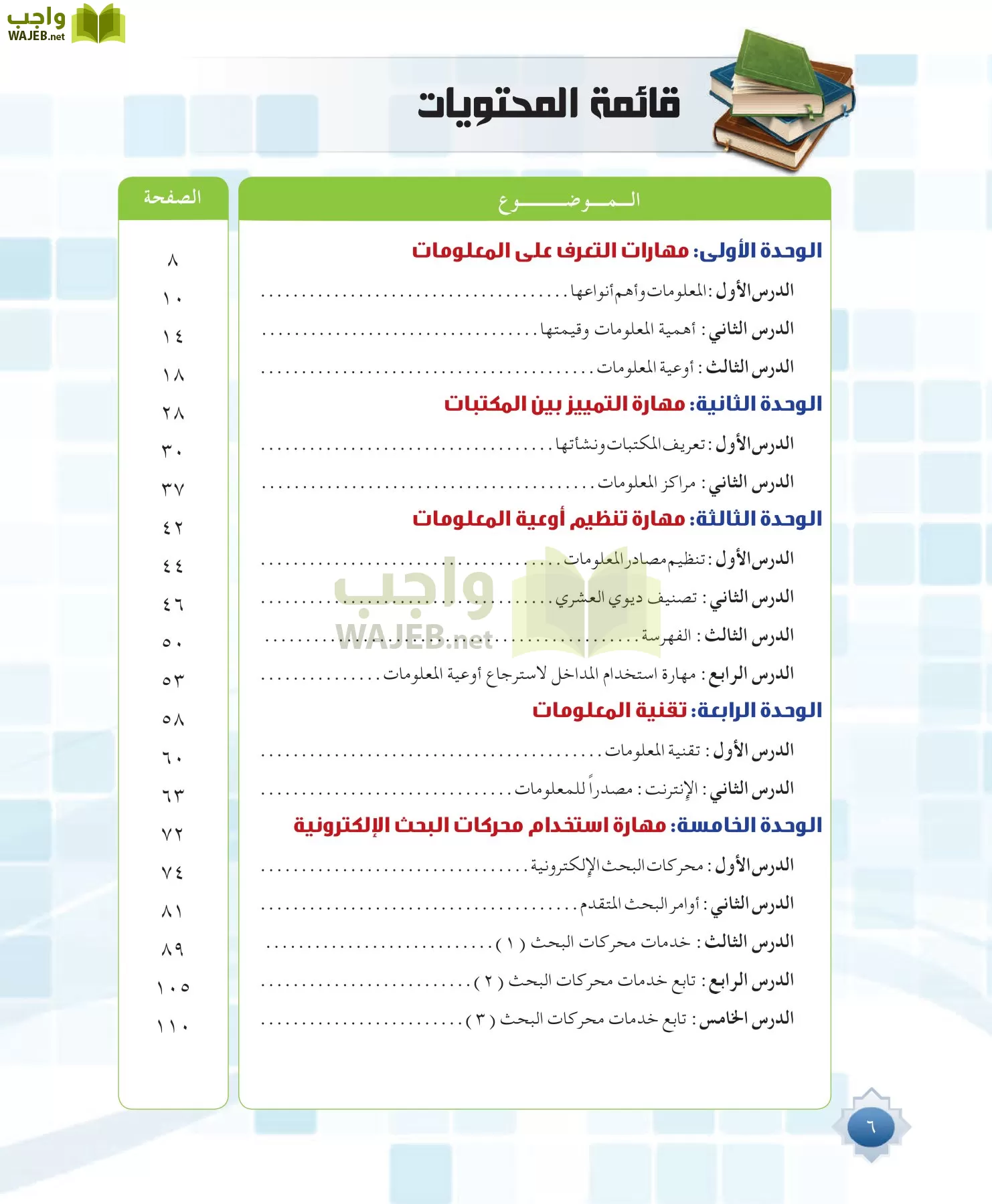 مهارات البحث مصادر التعلم مقررات page-6