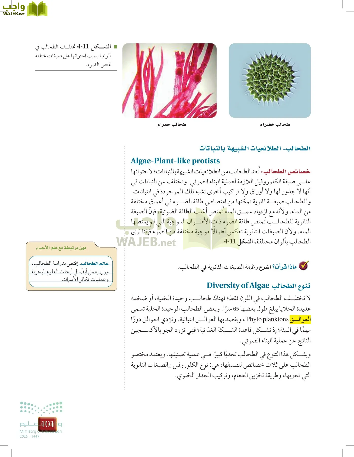 أحياء 1 مقررات page-100