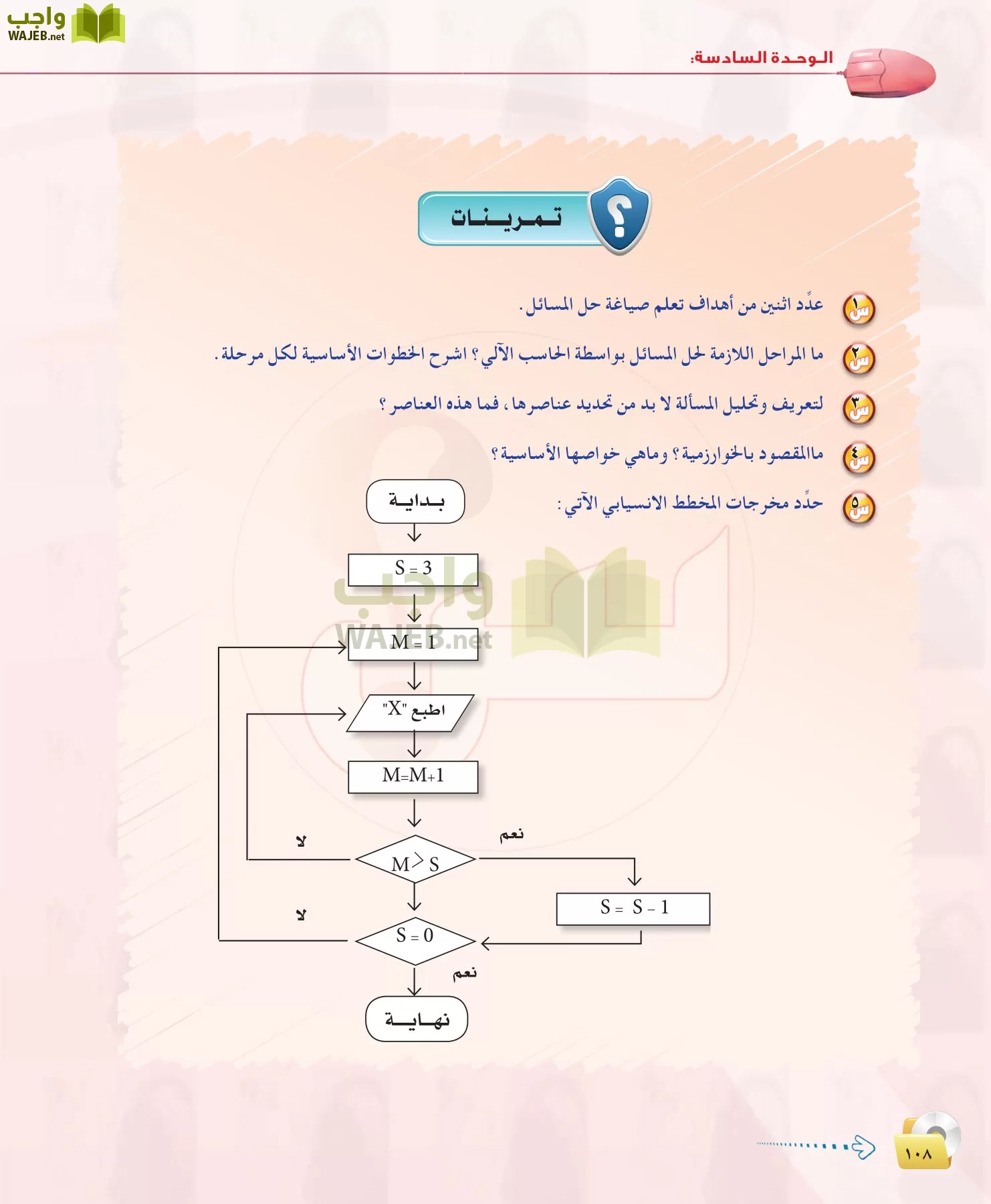 الحاسب وتقنية المعلومات 1 مقررات page-108