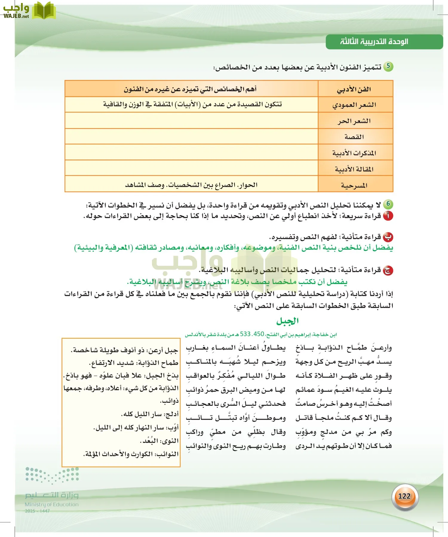 اللغة العربية 2 مقررات الكفايات اللغوية page-121
