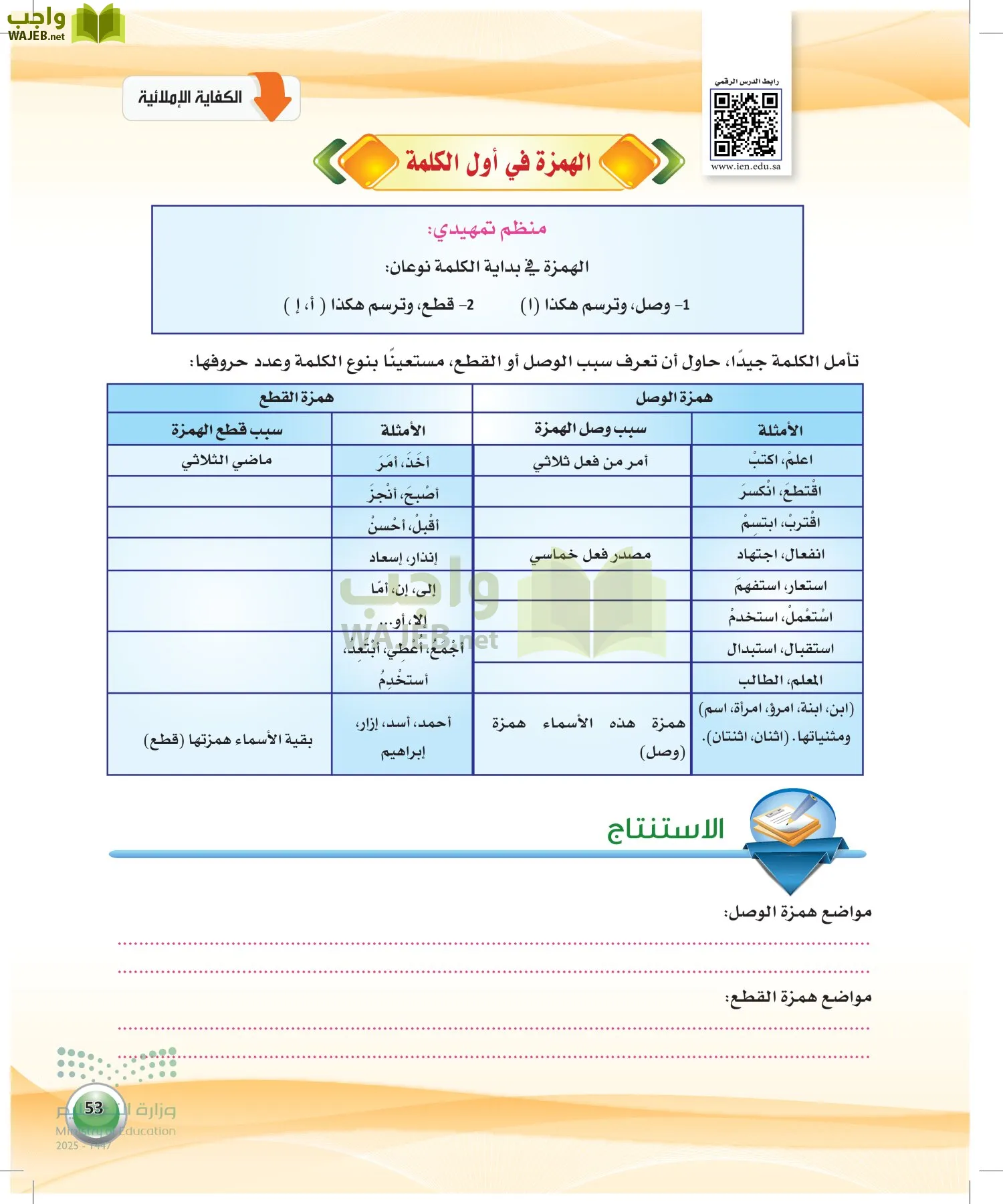 اللغة العربية 2 مقررات الكفايات اللغوية page-52