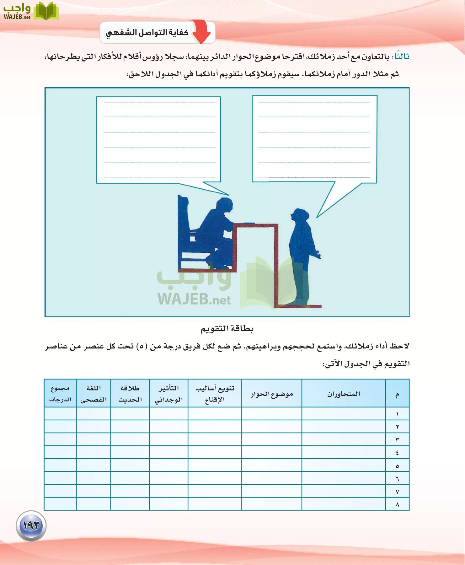 اللغة العربية 3 مقررات الكفايات اللغوية page-193