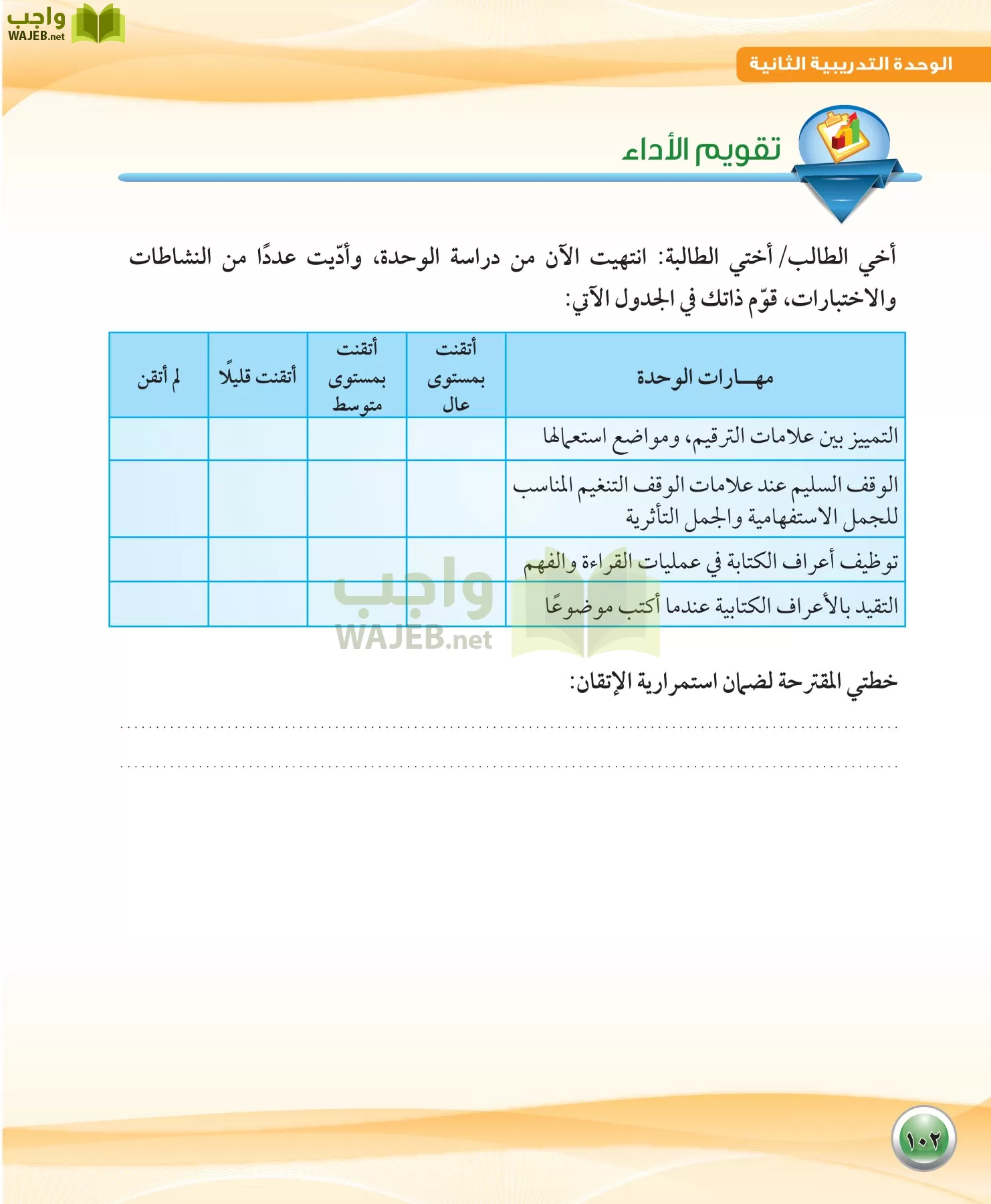 اللغة العربية 1 مقررات الكفايات اللغوية page-102