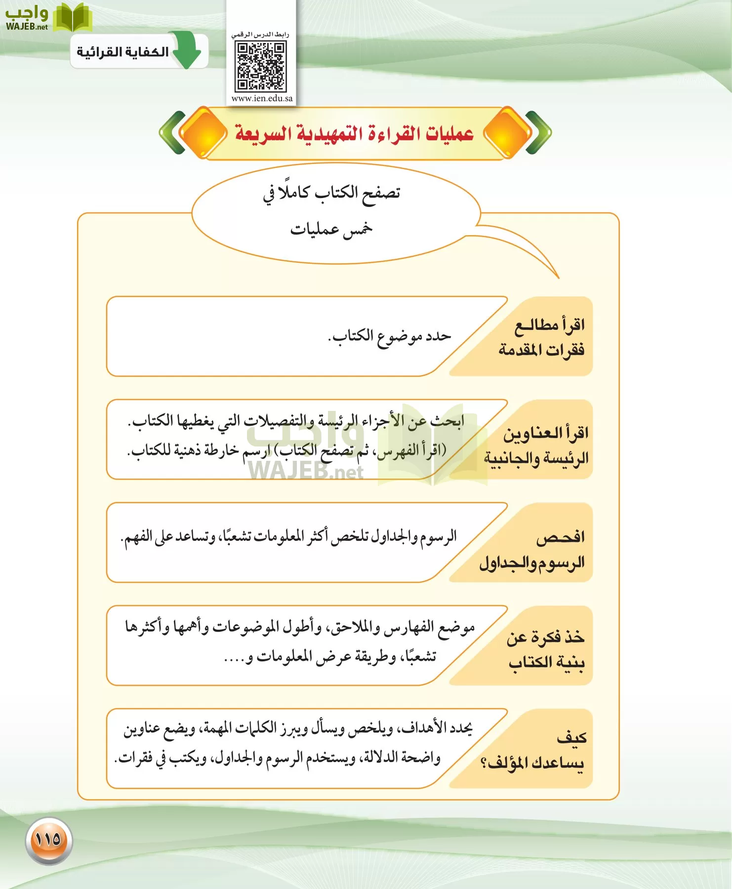 اللغة العربية 1 مقررات الكفايات اللغوية page-115