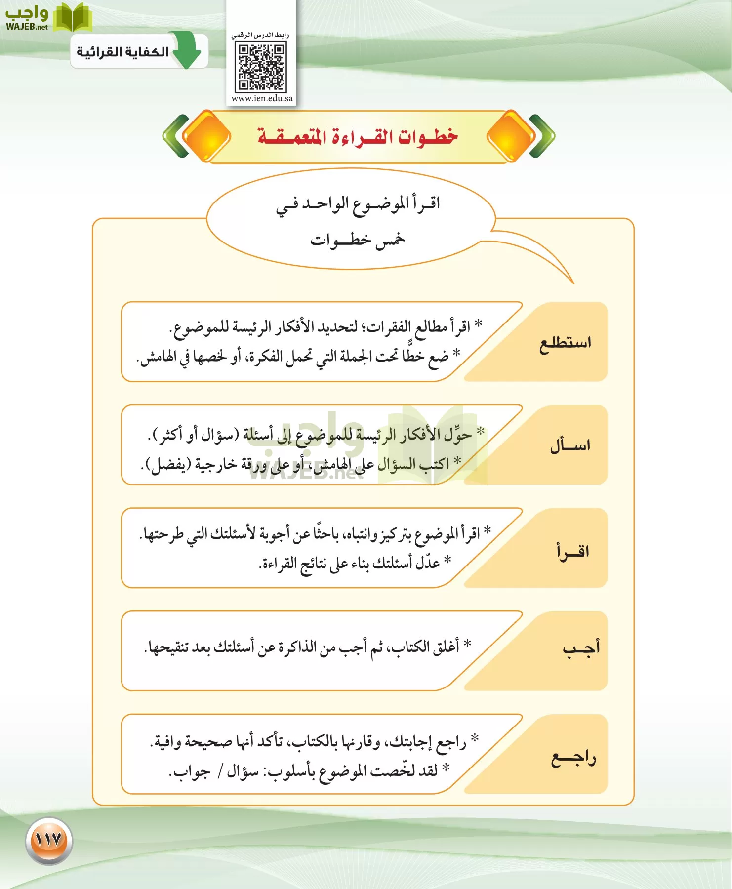 اللغة العربية 1 مقررات الكفايات اللغوية page-117