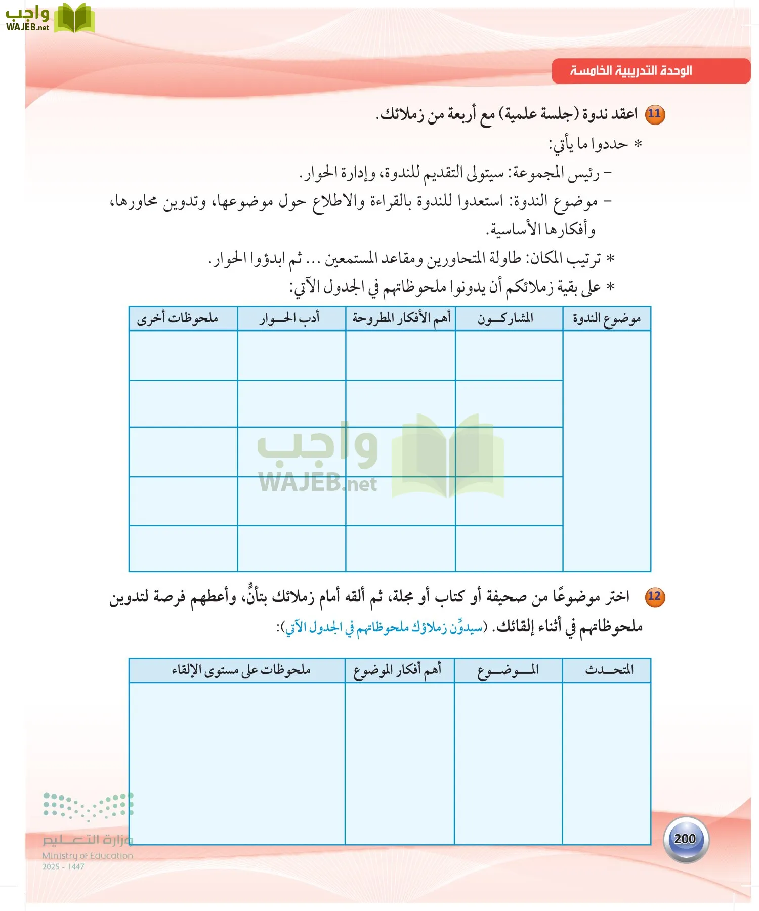 اللغة العربية 1 مقررات الكفايات اللغوية page-199