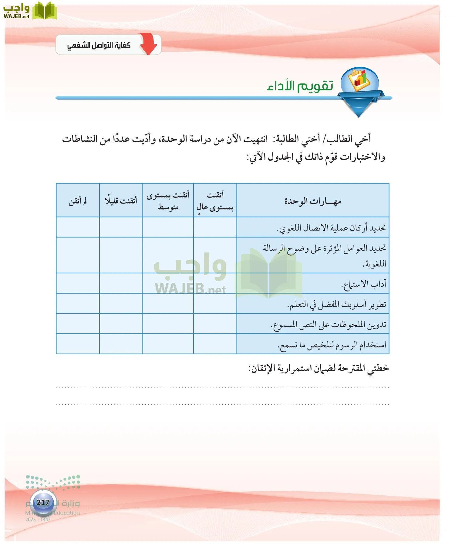 اللغة العربية 1 مقررات الكفايات اللغوية page-216
