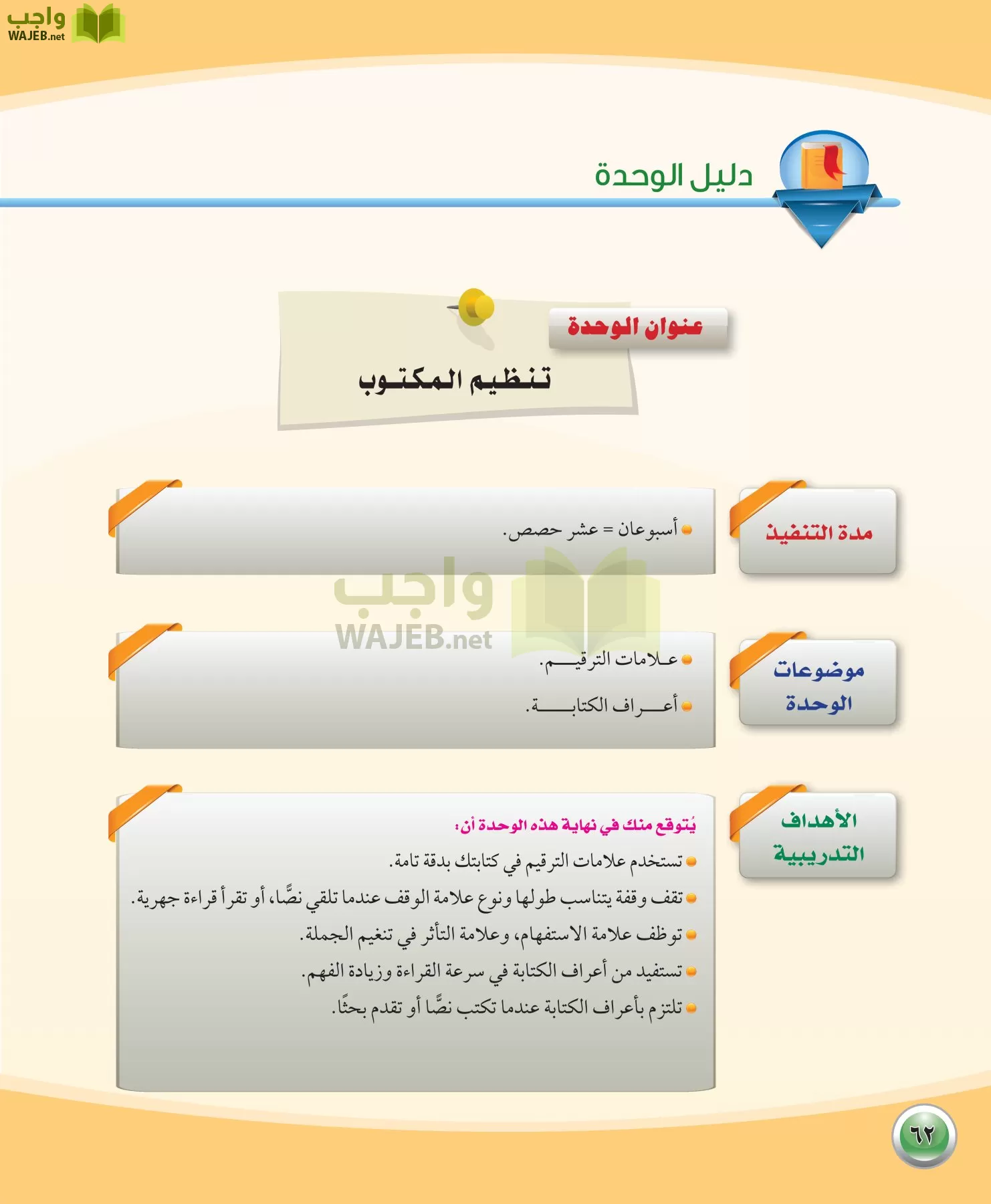 اللغة العربية 1 مقررات الكفايات اللغوية page-62