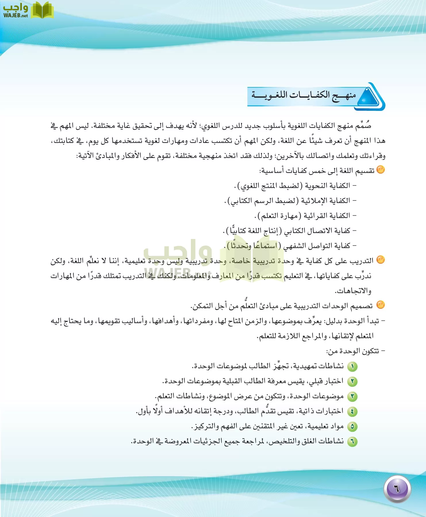 اللغة العربية 1 مقررات الكفايات اللغوية page-6