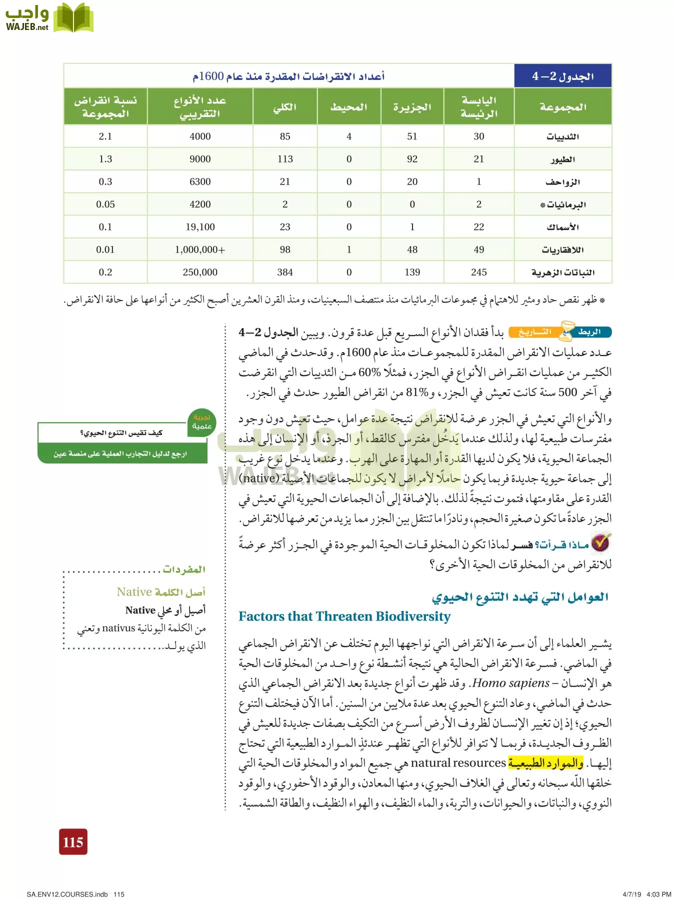 علم البيئة مقررات page-115