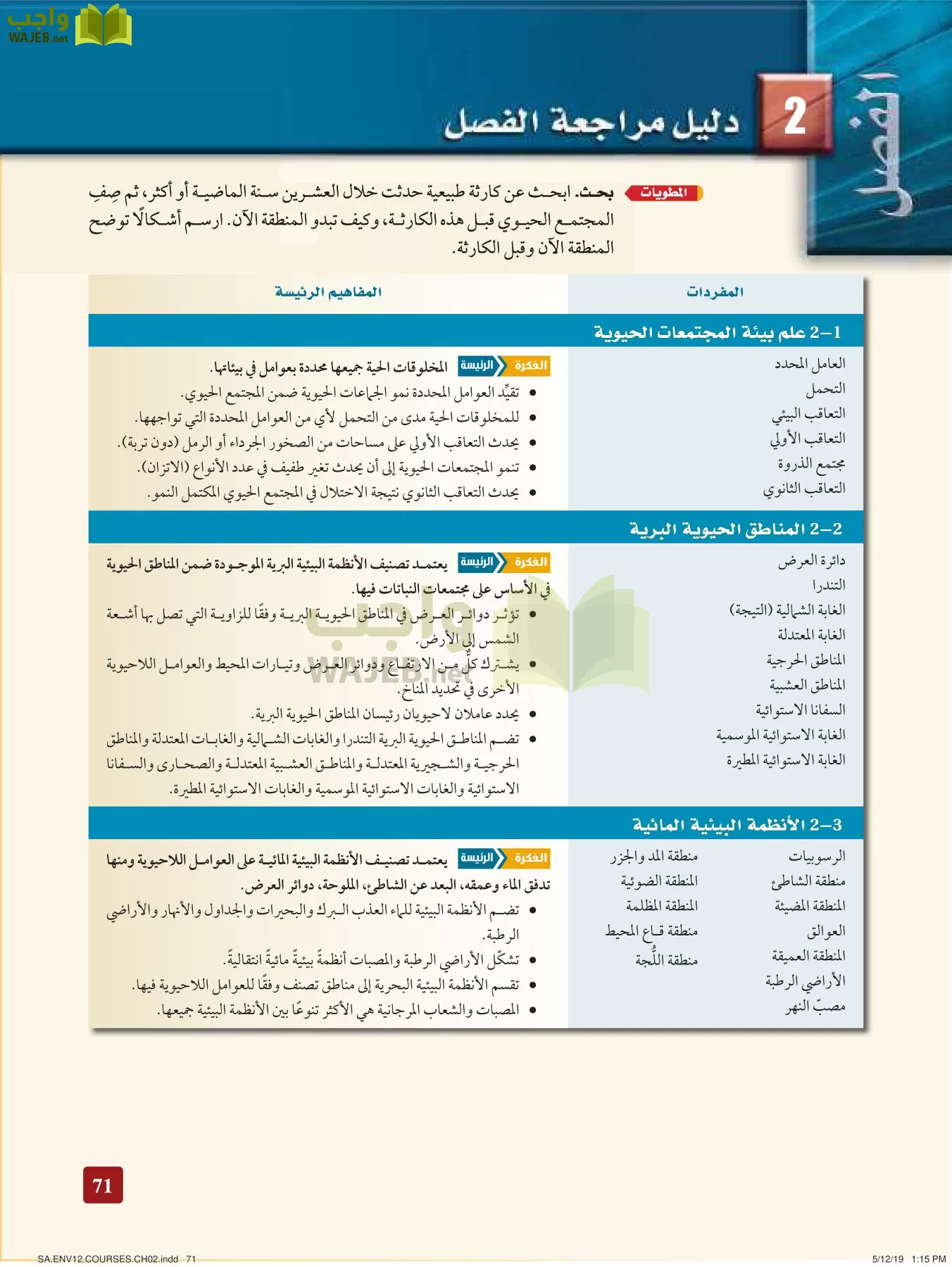 علم البيئة مقررات page-71