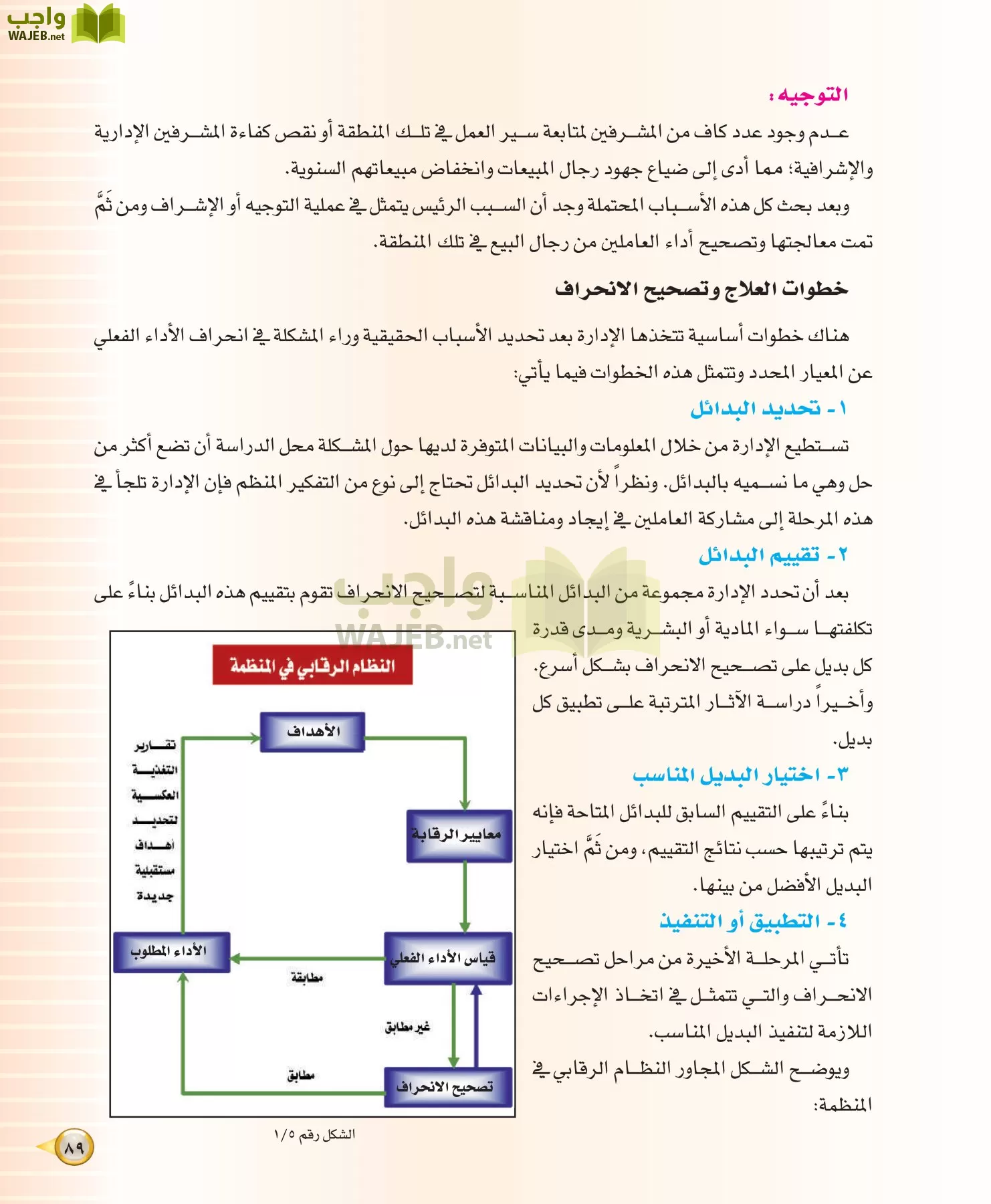 علوم إدارية 1 مقررات مبادئ الإدارة page-89