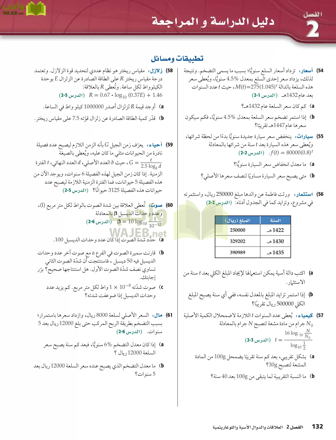 رياضيات 5 مقررات page-132