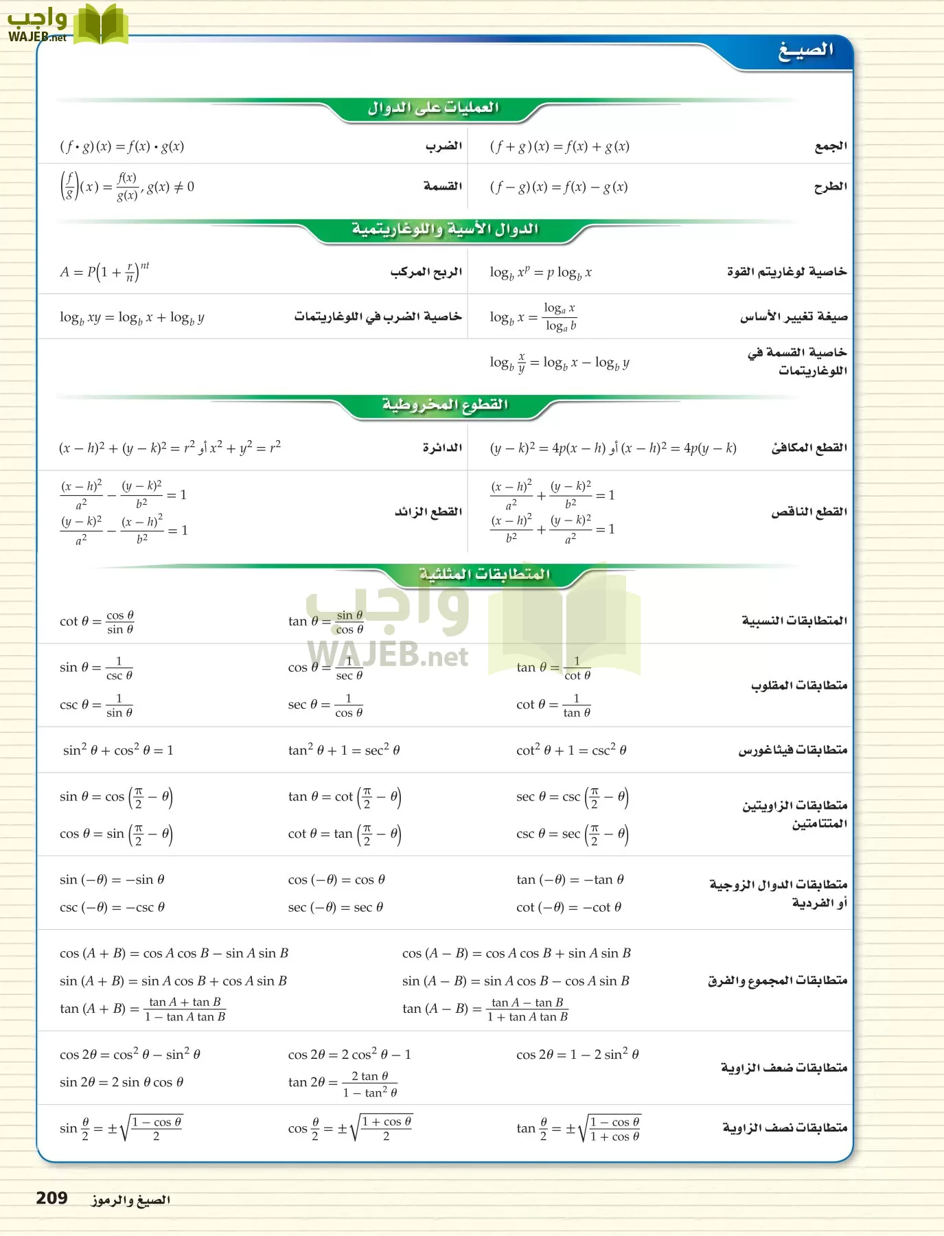 رياضيات 5 مقررات page-209