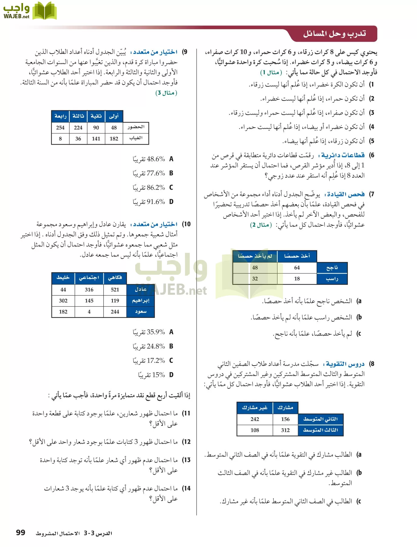 رياضيات 6 مقررات page-99
