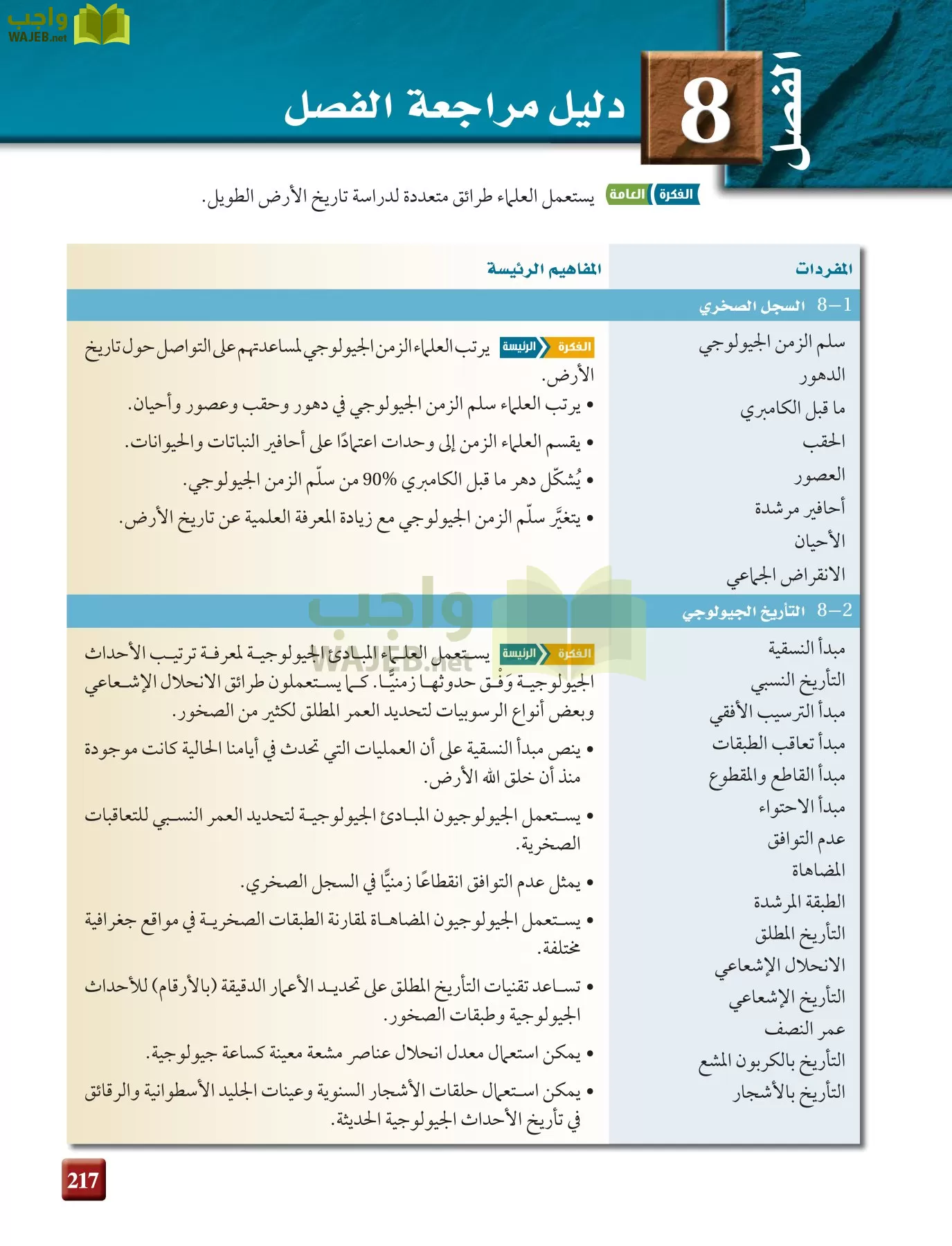 علم الأرض الجيولوجيا مقررات page-217