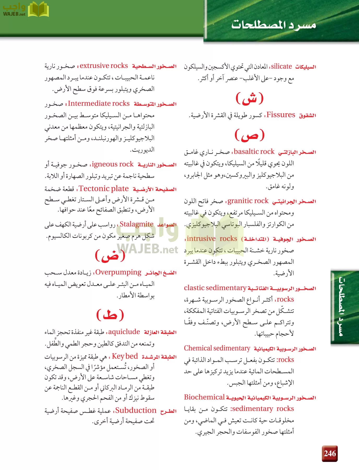 علم الأرض الجيولوجيا مقررات page-246