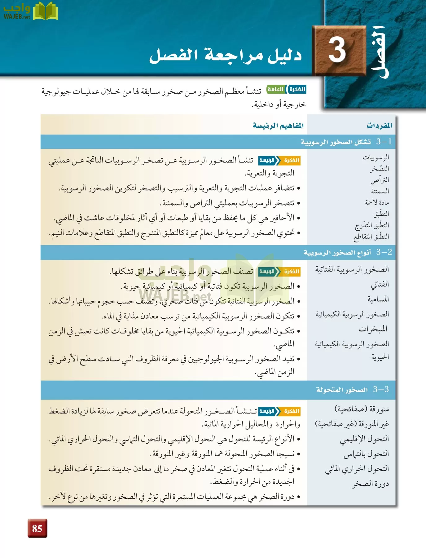 علم الأرض الجيولوجيا مقررات page-85