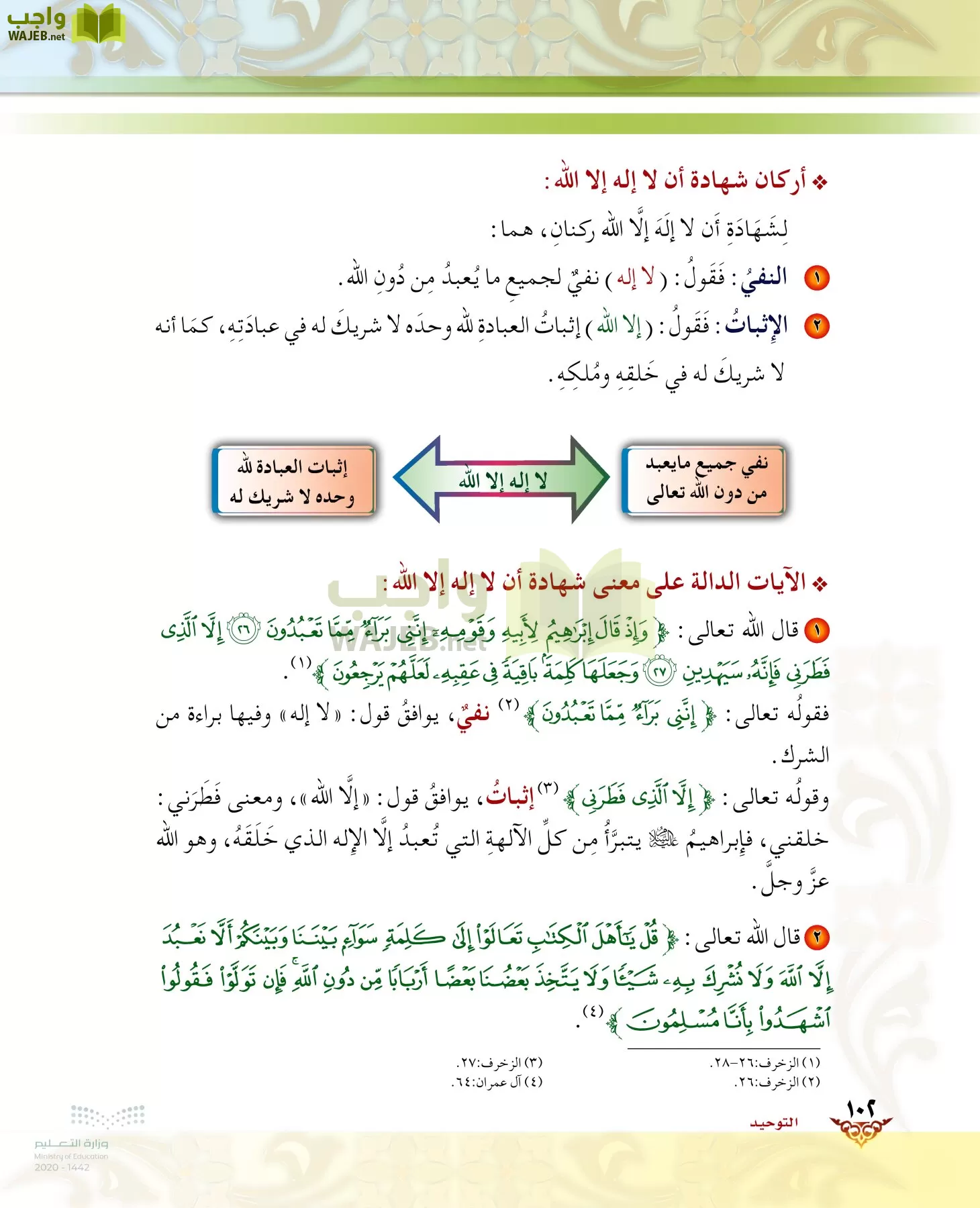 الدراسات الإسلامية (الحديث والسيرة-التوحيد-الفقه والسلوك) page-101
