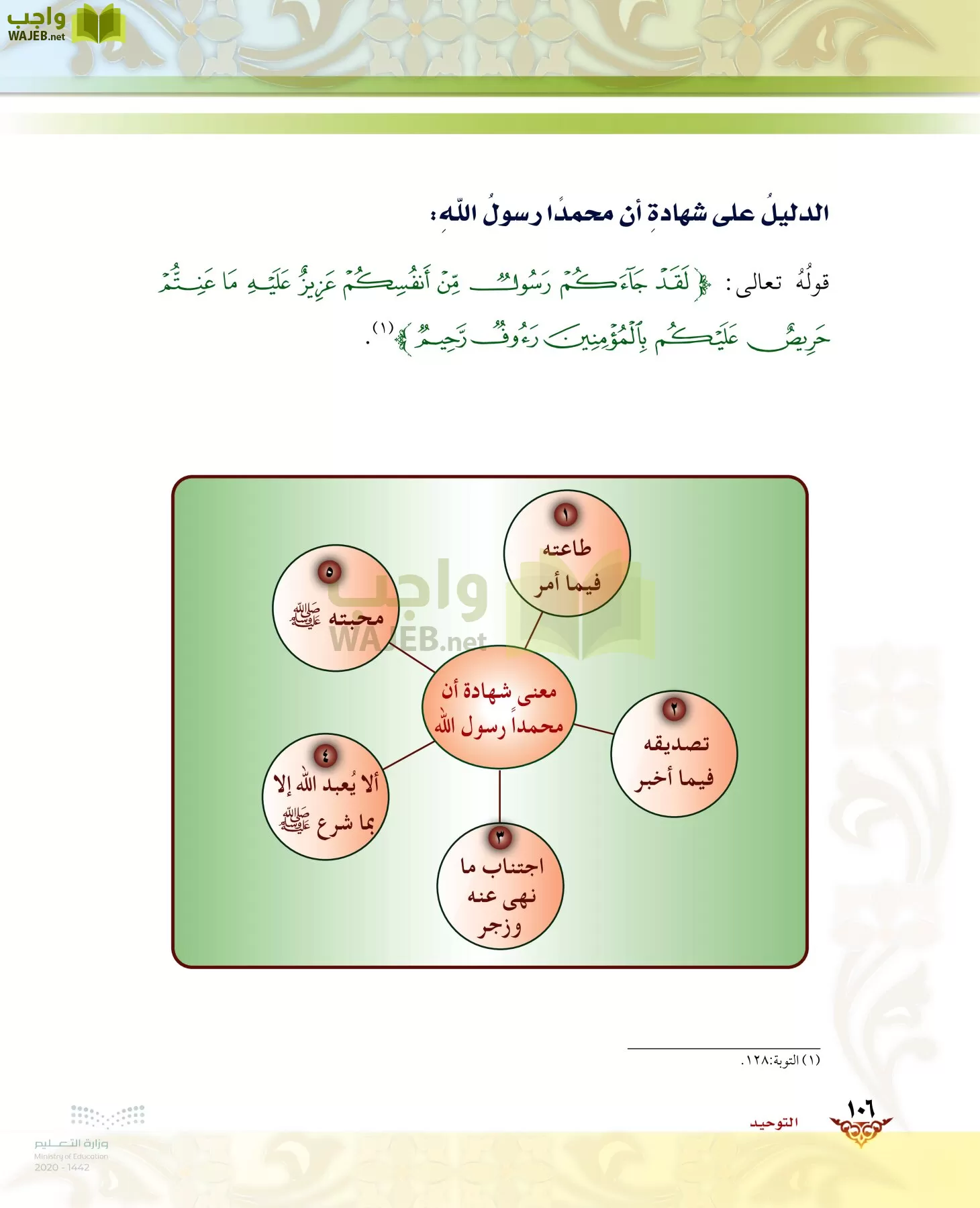 الدراسات الإسلامية (الحديث والسيرة-التوحيد-الفقه والسلوك) page-105