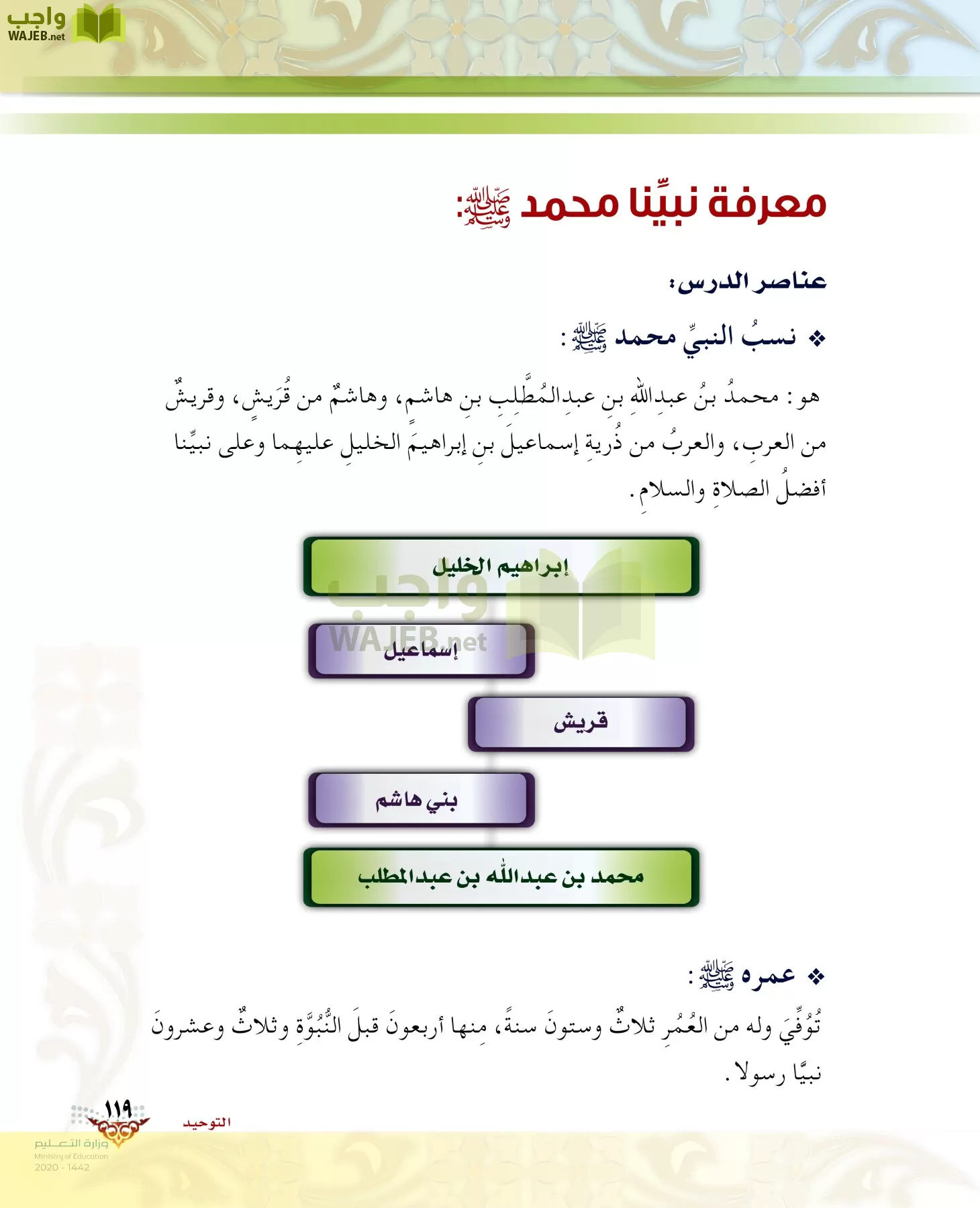 الدراسات الإسلامية (الحديث والسيرة-التوحيد-الفقه والسلوك) page-118