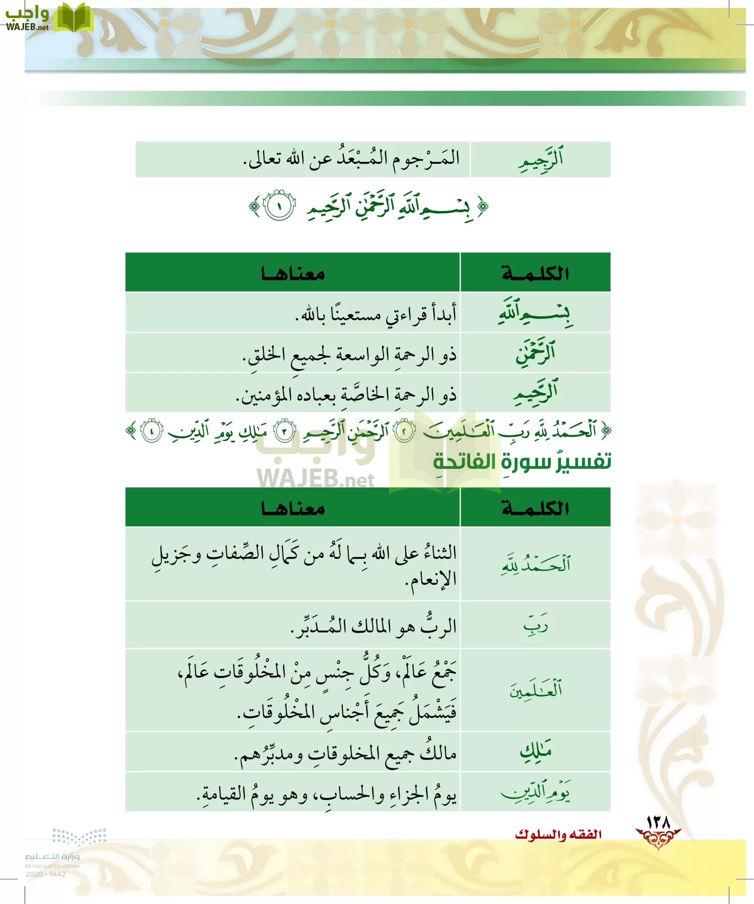 الدراسات الإسلامية (الحديث والسيرة-التوحيد-الفقه والسلوك) page-137
