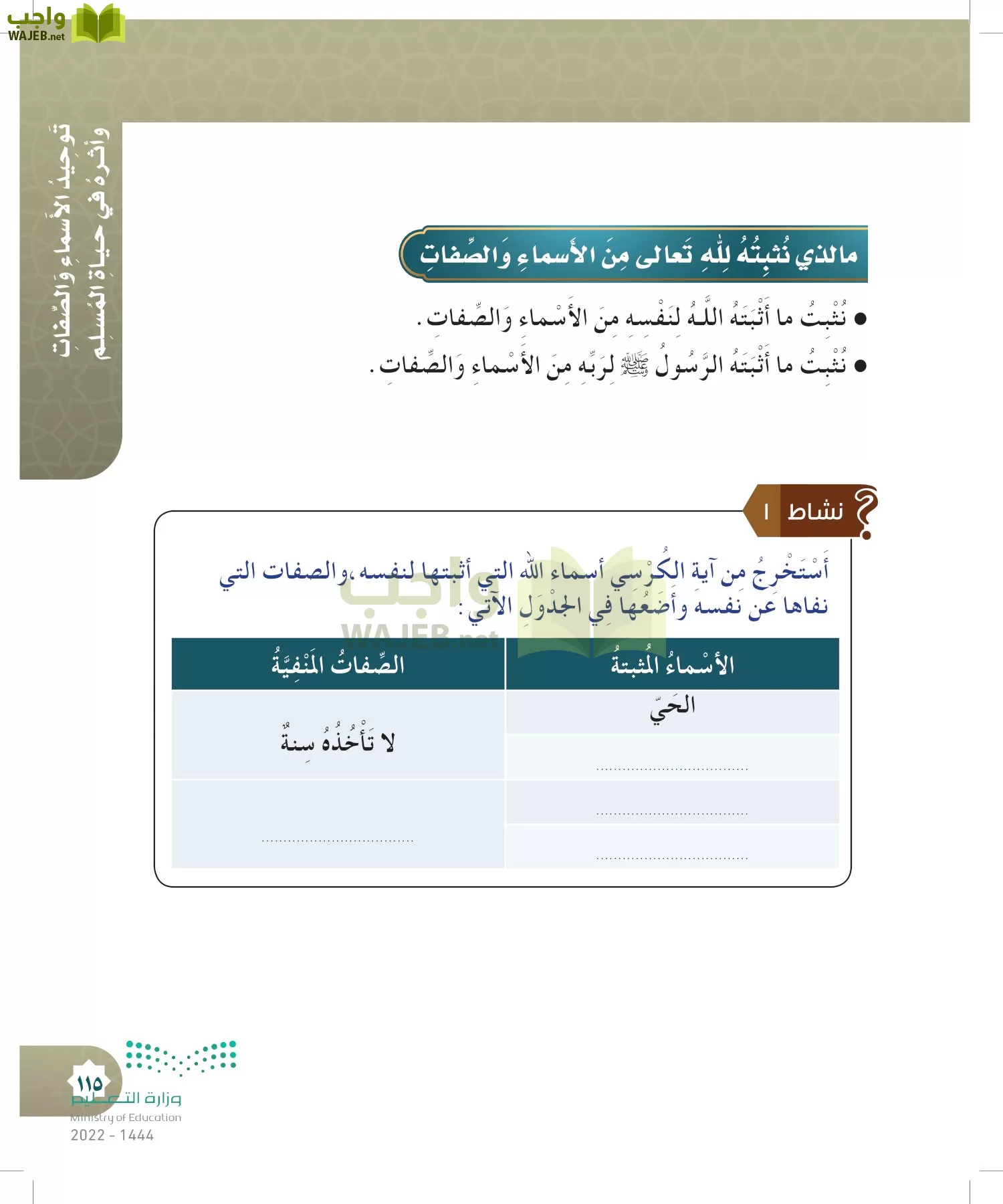 الدراسات الإسلامية (التوحيد- الحديث والسيرة - الفقه والسلوك) page-114