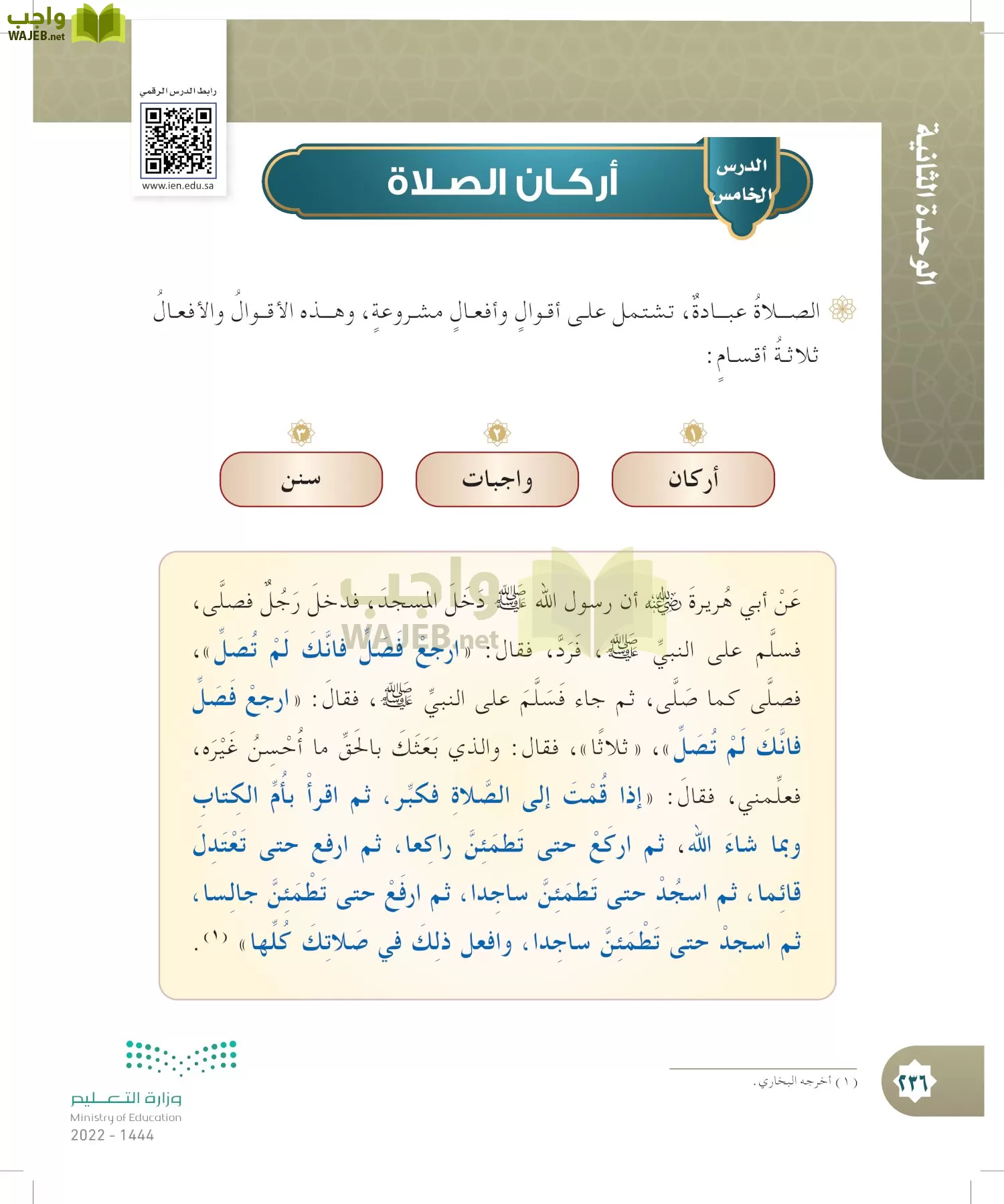 الدراسات الإسلامية (التوحيد- الحديث والسيرة - الفقه والسلوك) page-235