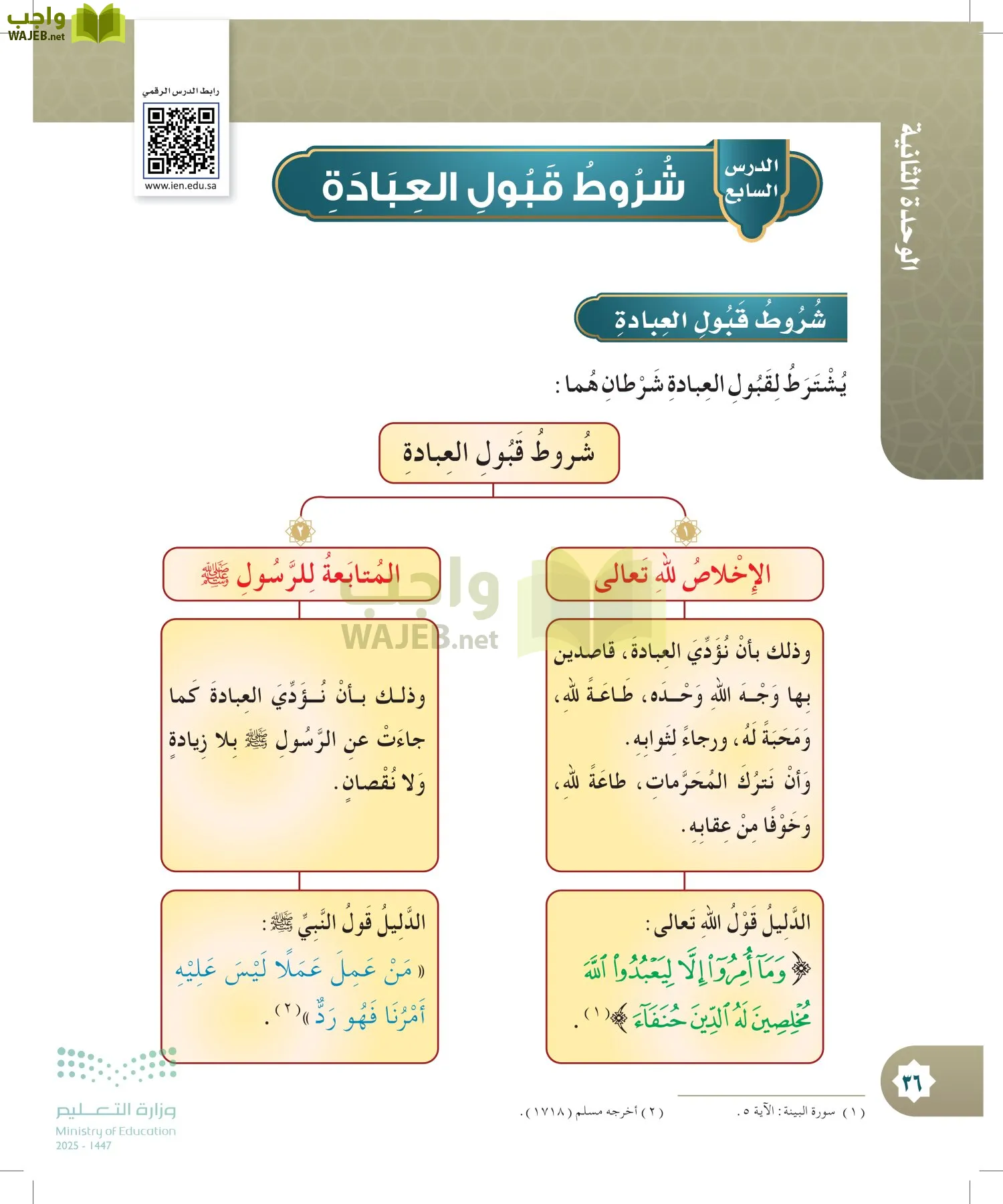 الدراسات الإسلامية (التوحيد- الحديث والسيرة - الفقه والسلوك) page-35