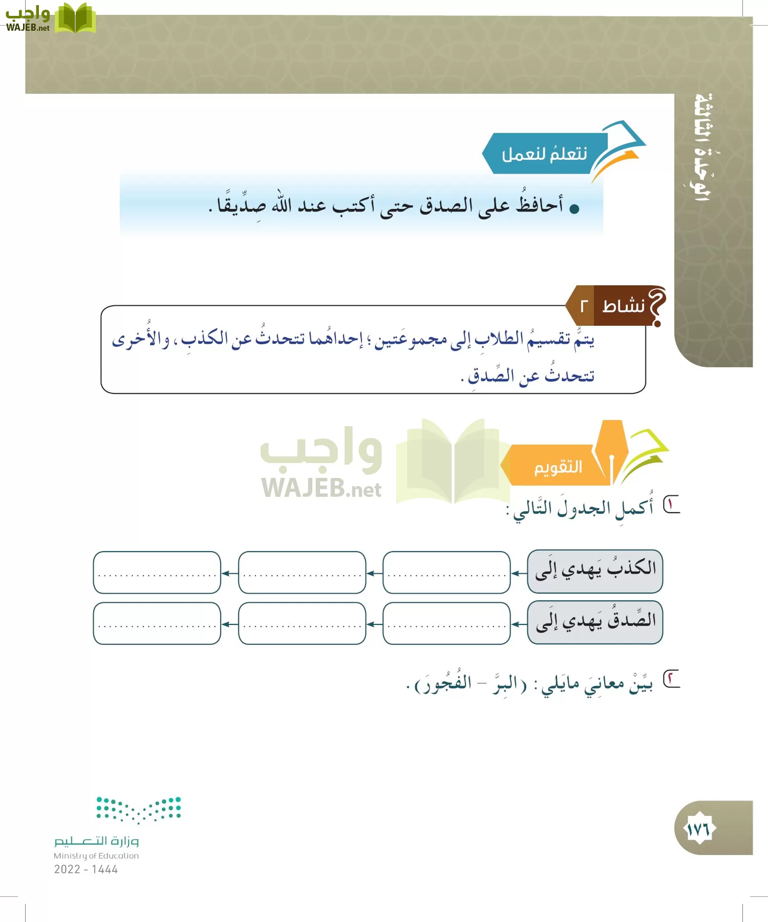 الدراسات الإسلامية (التوحيد- الحديث والسيرة - الفقه والسلوك) page-175