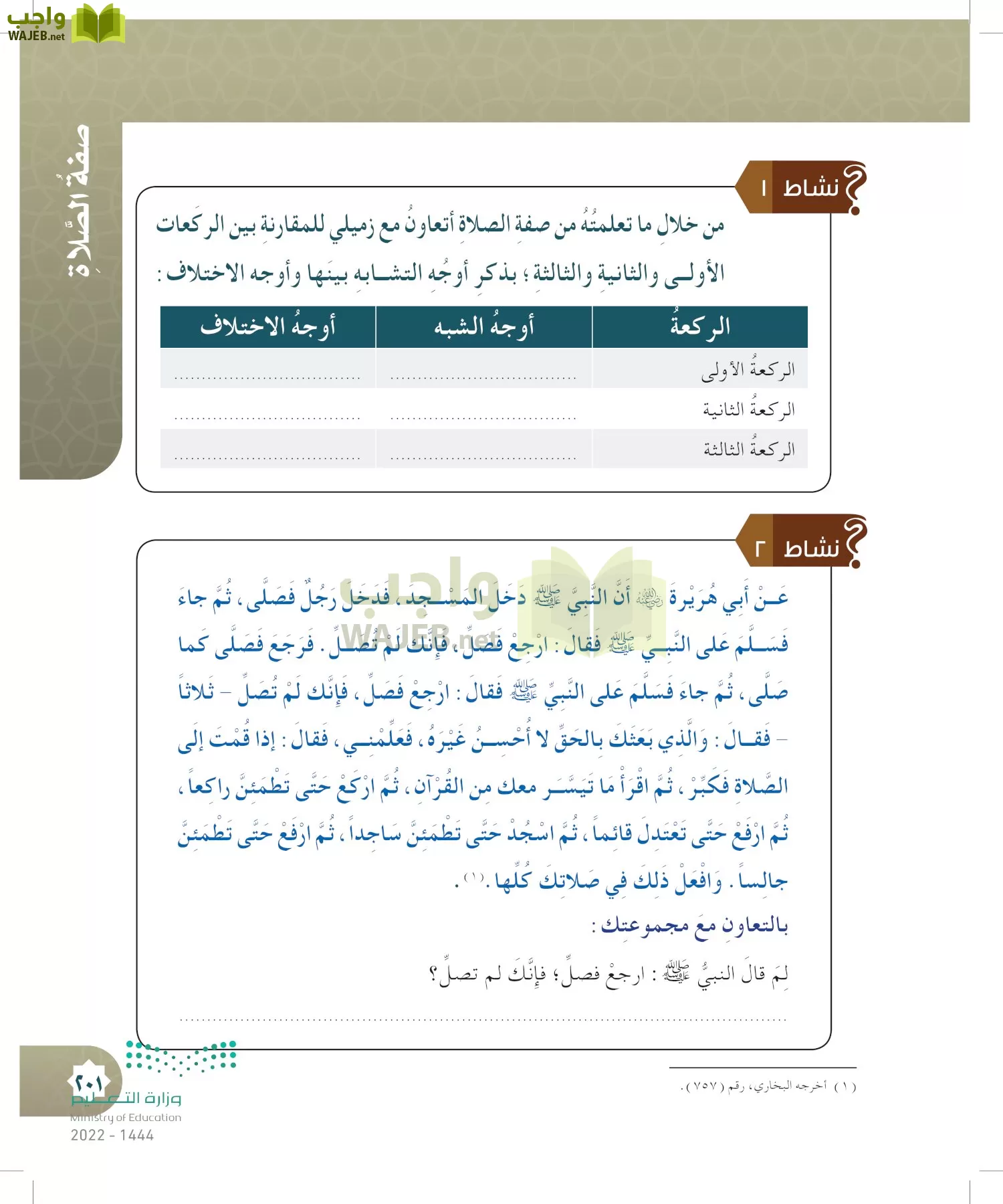 الدراسات الإسلامية (التوحيد- الحديث والسيرة - الفقه والسلوك) page-200