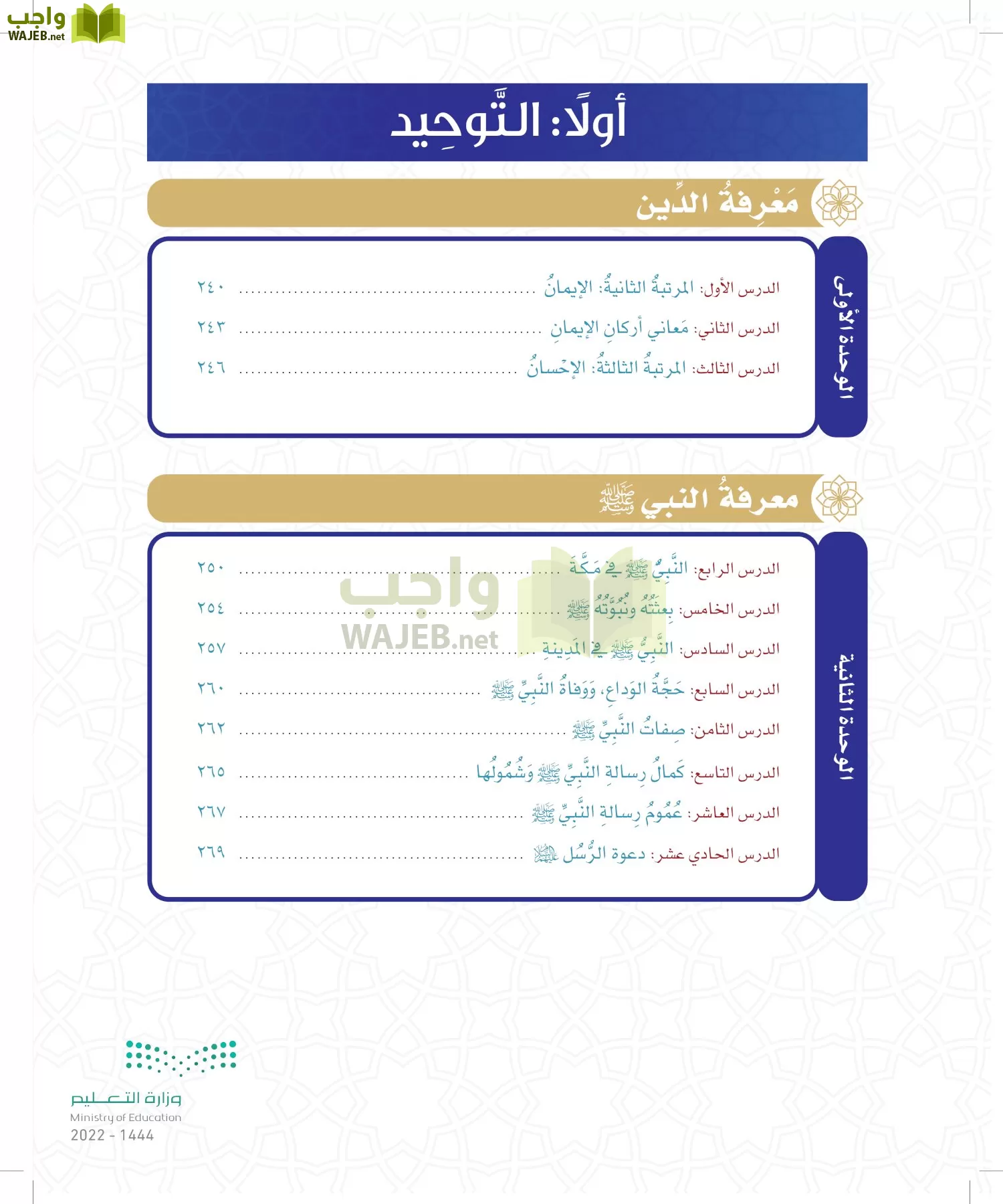 الدراسات الإسلامية (التوحيد- الحديث والسيرة - الفقه والسلوك) page-233