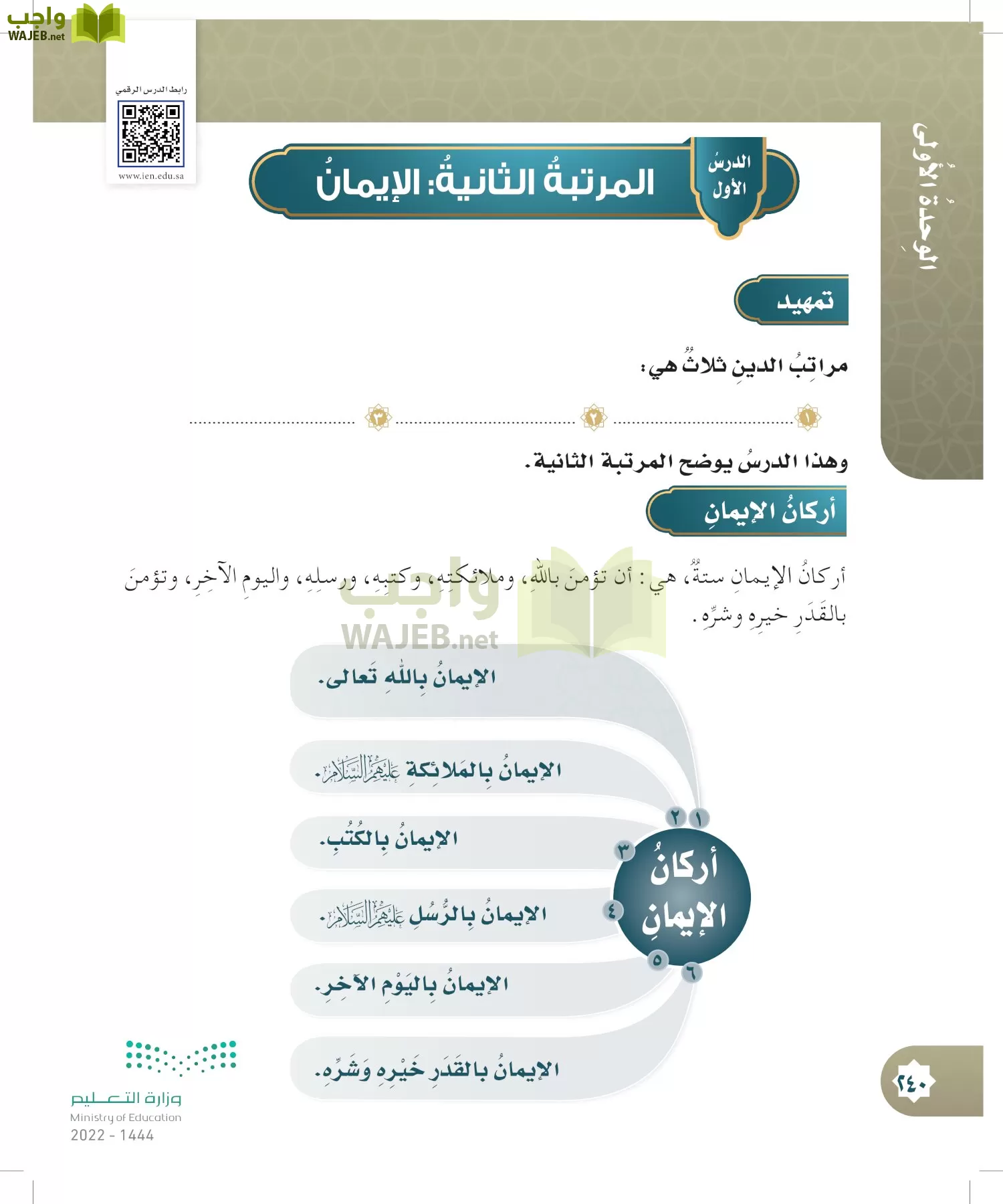 الدراسات الإسلامية (التوحيد- الحديث والسيرة - الفقه والسلوك) page-239