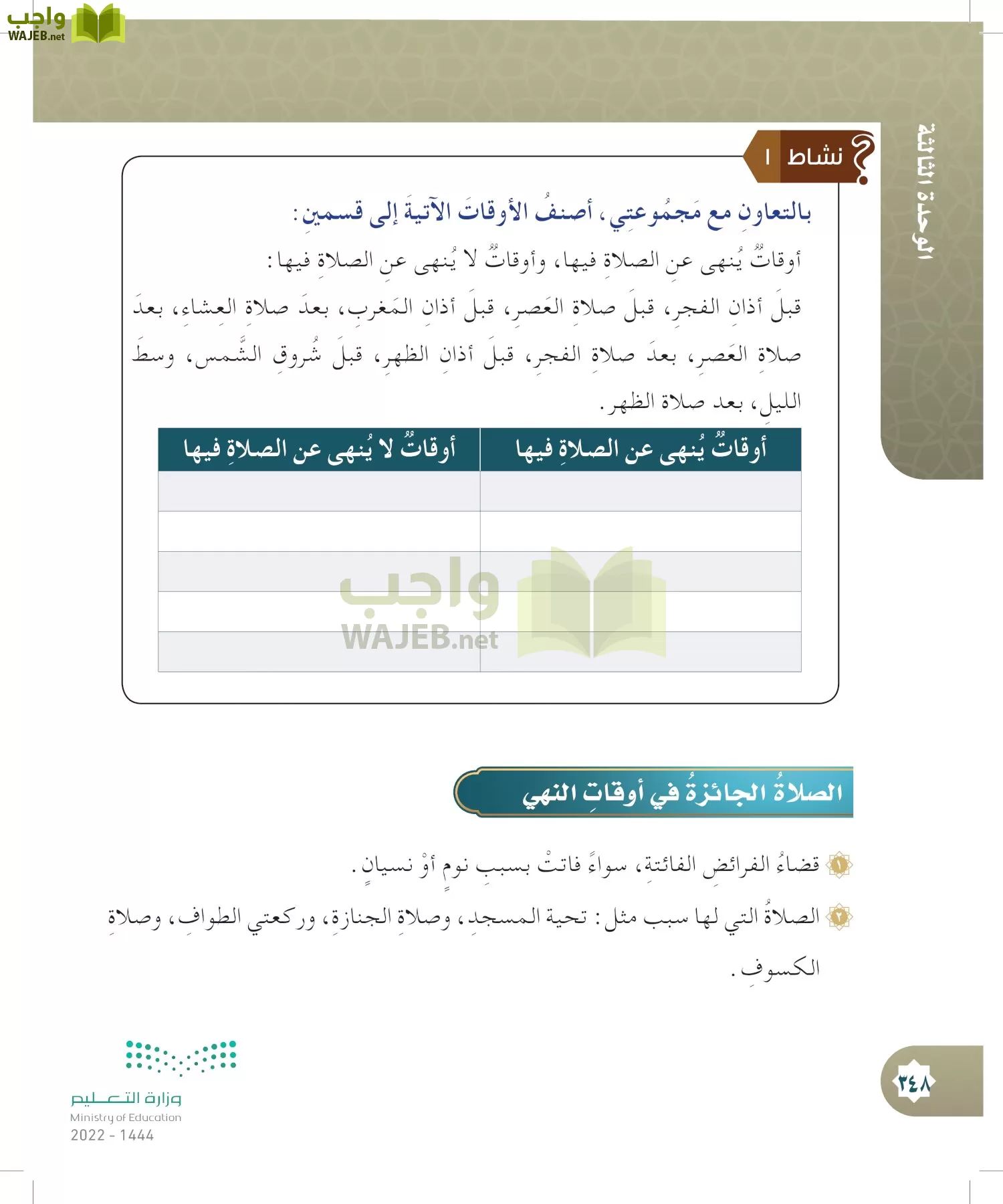 الدراسات الإسلامية (التوحيد- الحديث والسيرة - الفقه والسلوك) page-347