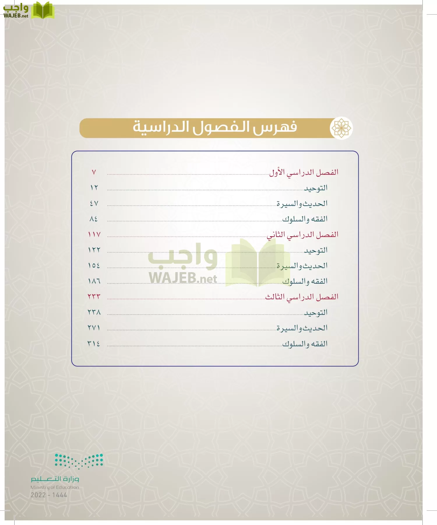 الدراسات الإسلامية (التوحيد- الحديث والسيرة - الفقه والسلوك) page-4