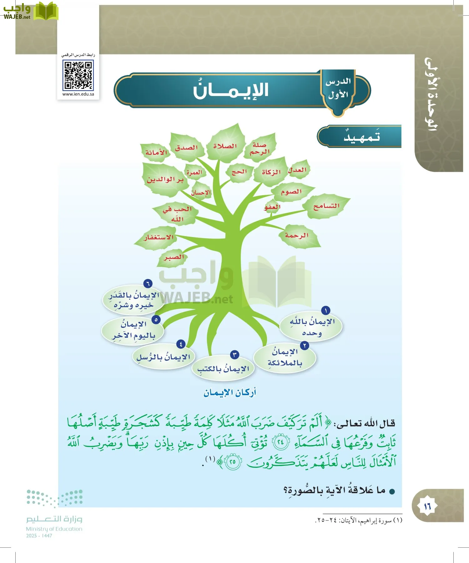 الدراسات الإسلامية (التوحيد- الحديث والسيرة - الفقه والسلوك) page-15