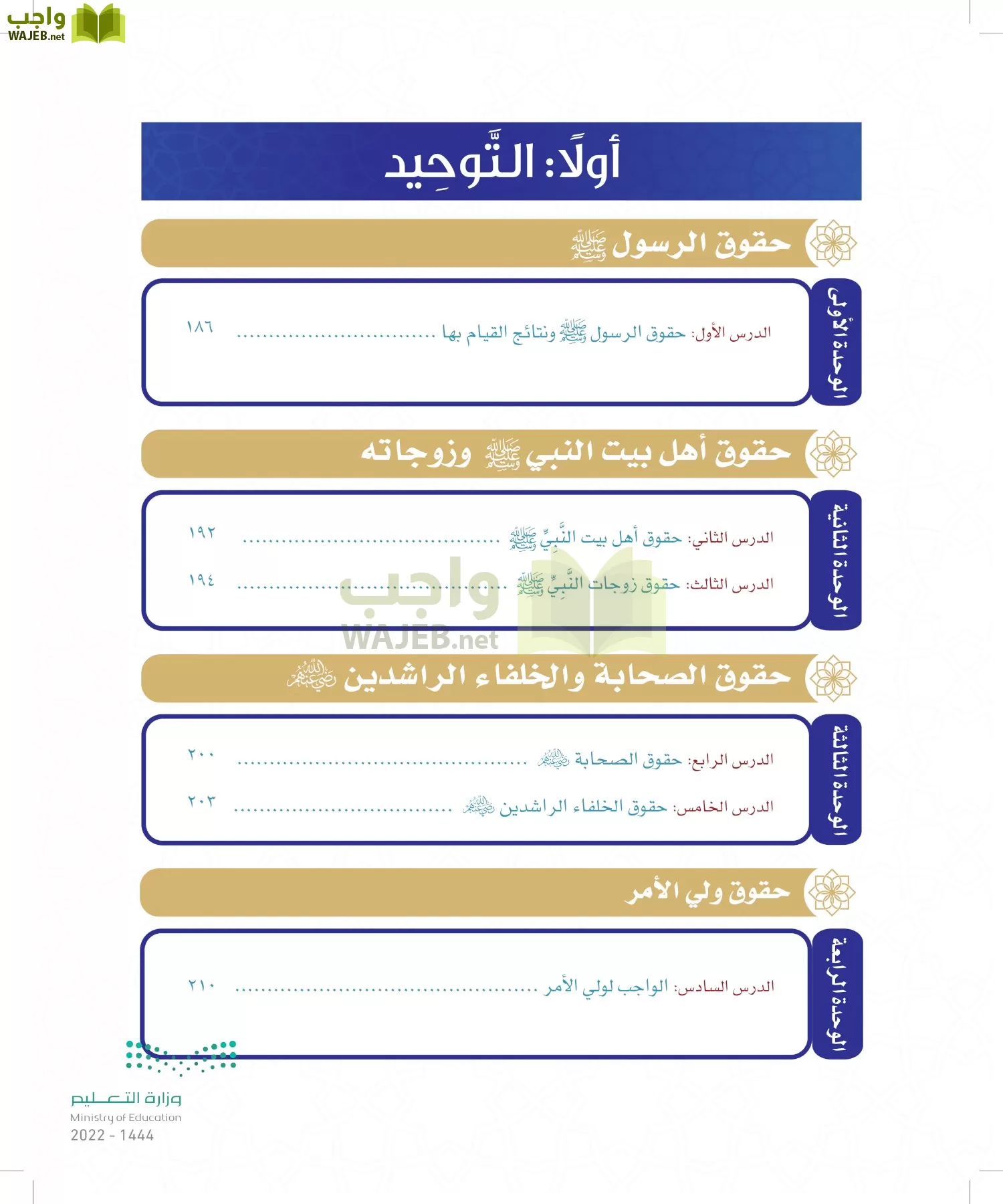 الدراسات الإسلامية (التوحيد- الحديث والسيرة - الفقه والسلوك) page-179