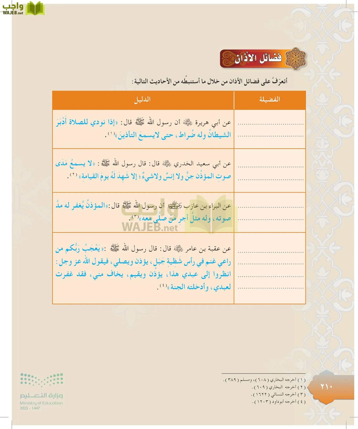 الدراسات الإسلامية (التوحيد-التفسير - الحديث -الفقه) page-209