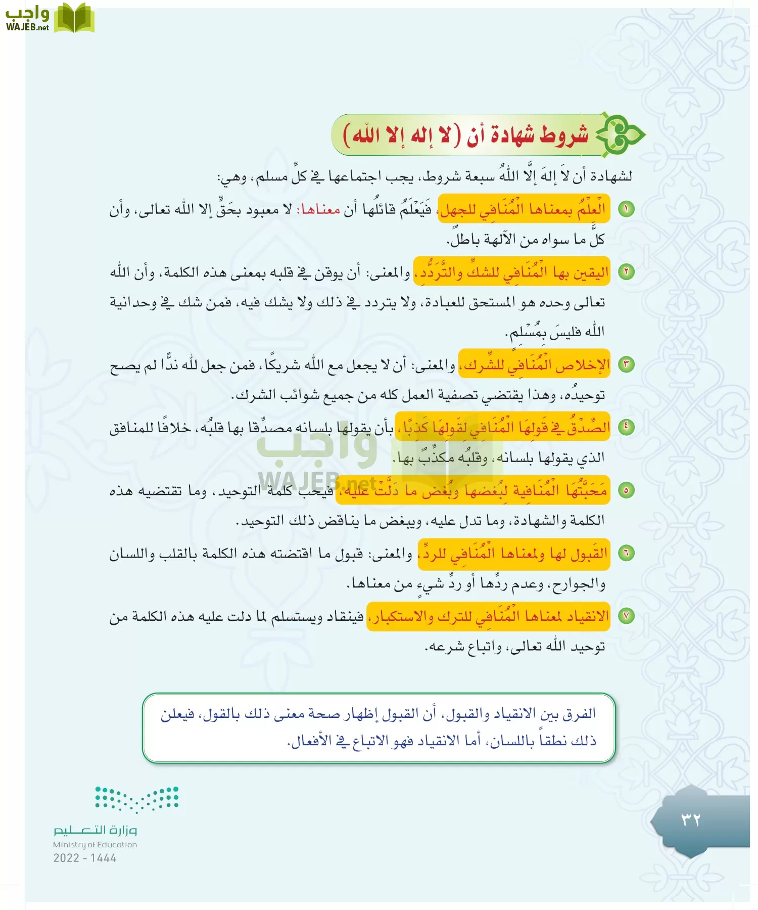 الدراسات الإسلامية (التوحيد-التفسير - الحديث -الفقه) page-31