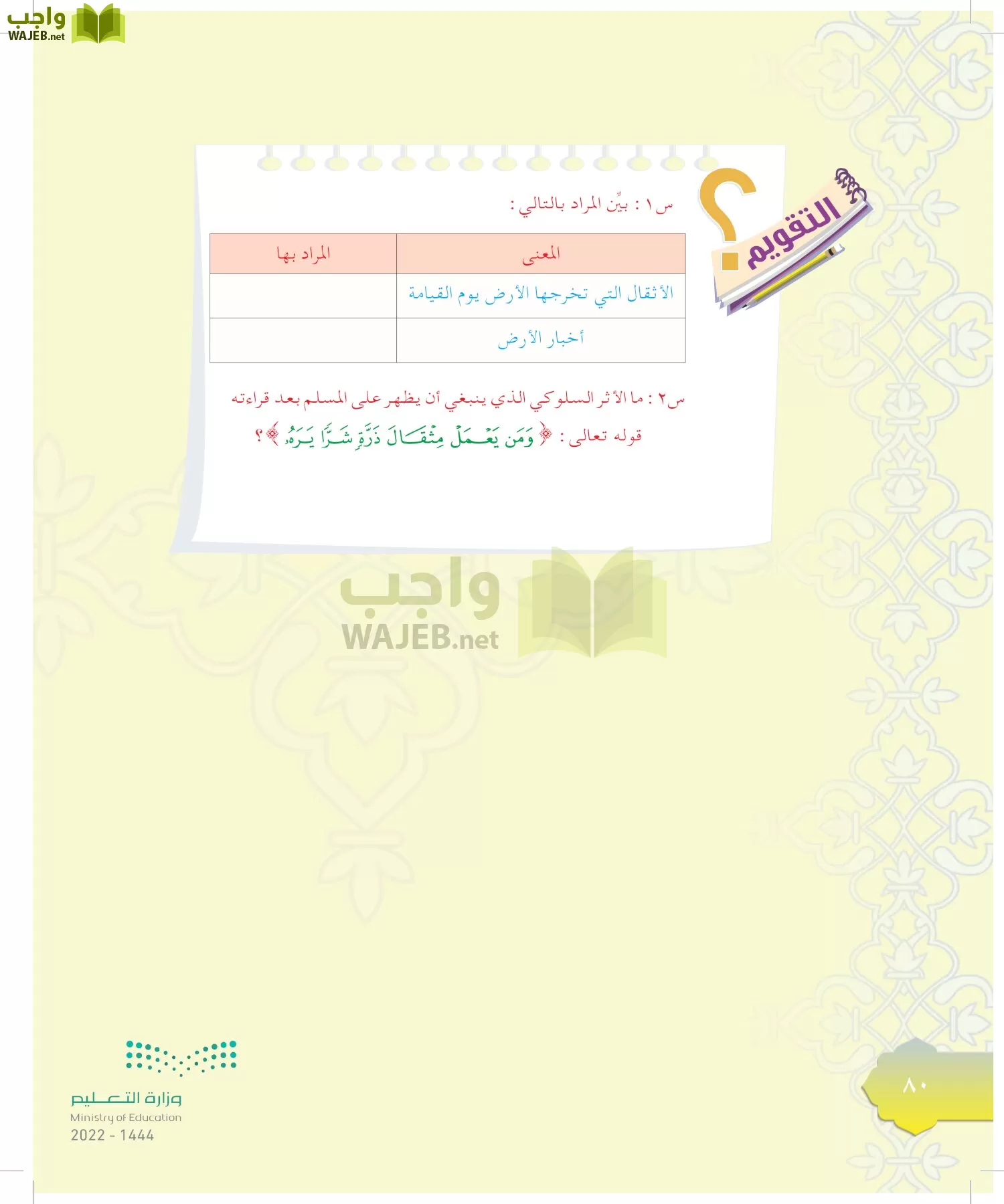 الدراسات الإسلامية (التوحيد-التفسير - الحديث -الفقه) page-79