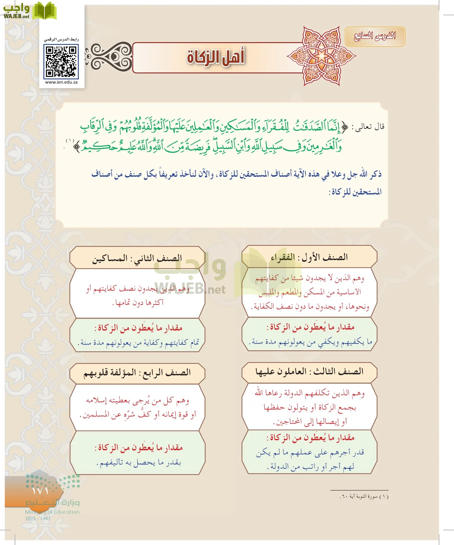 الدراسات الإسلامية (التوحيد-التفسير - الحديث -الفقه) page-170