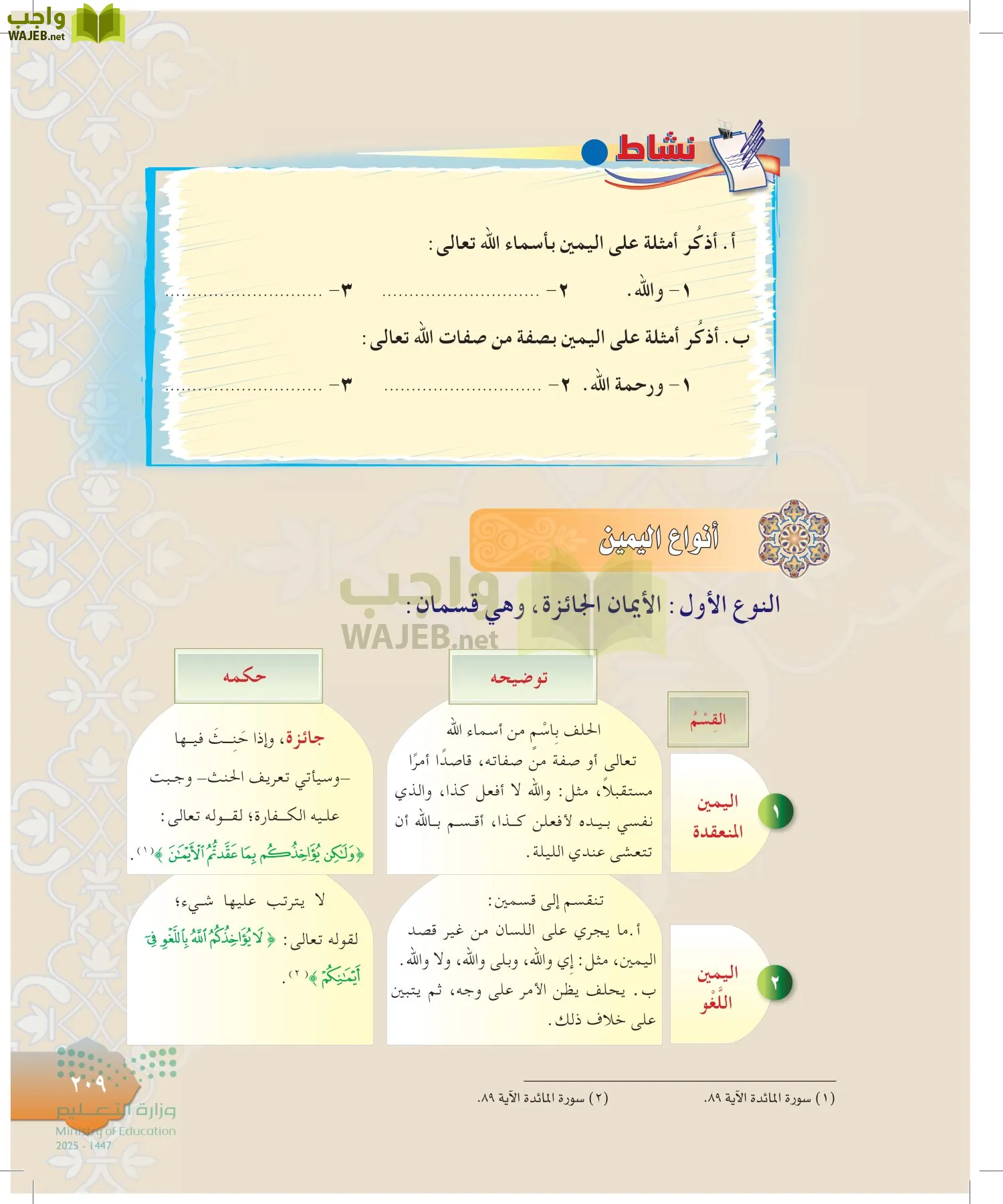 الدراسات الإسلامية (التوحيد-التفسير - الحديث -الفقه) page-208