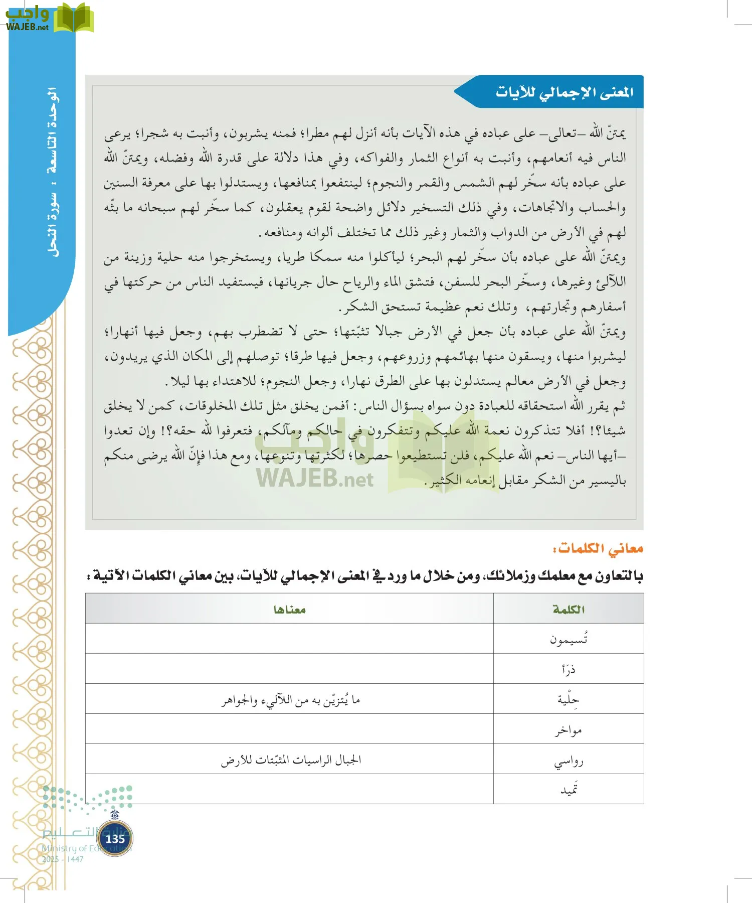 القرآن الكريم وتفسيره page-134