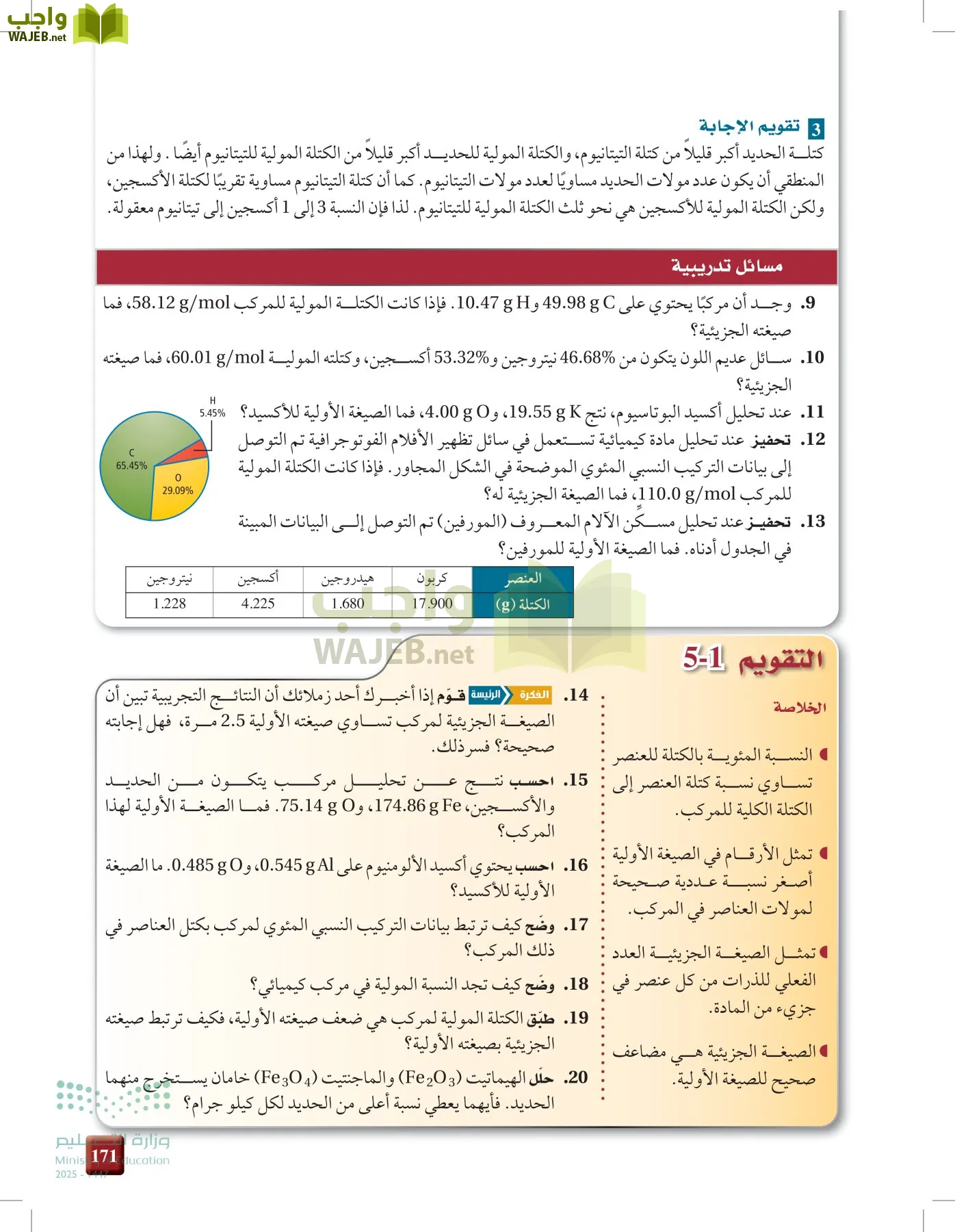 الكيمياء1-2  الفصل الأول page-170