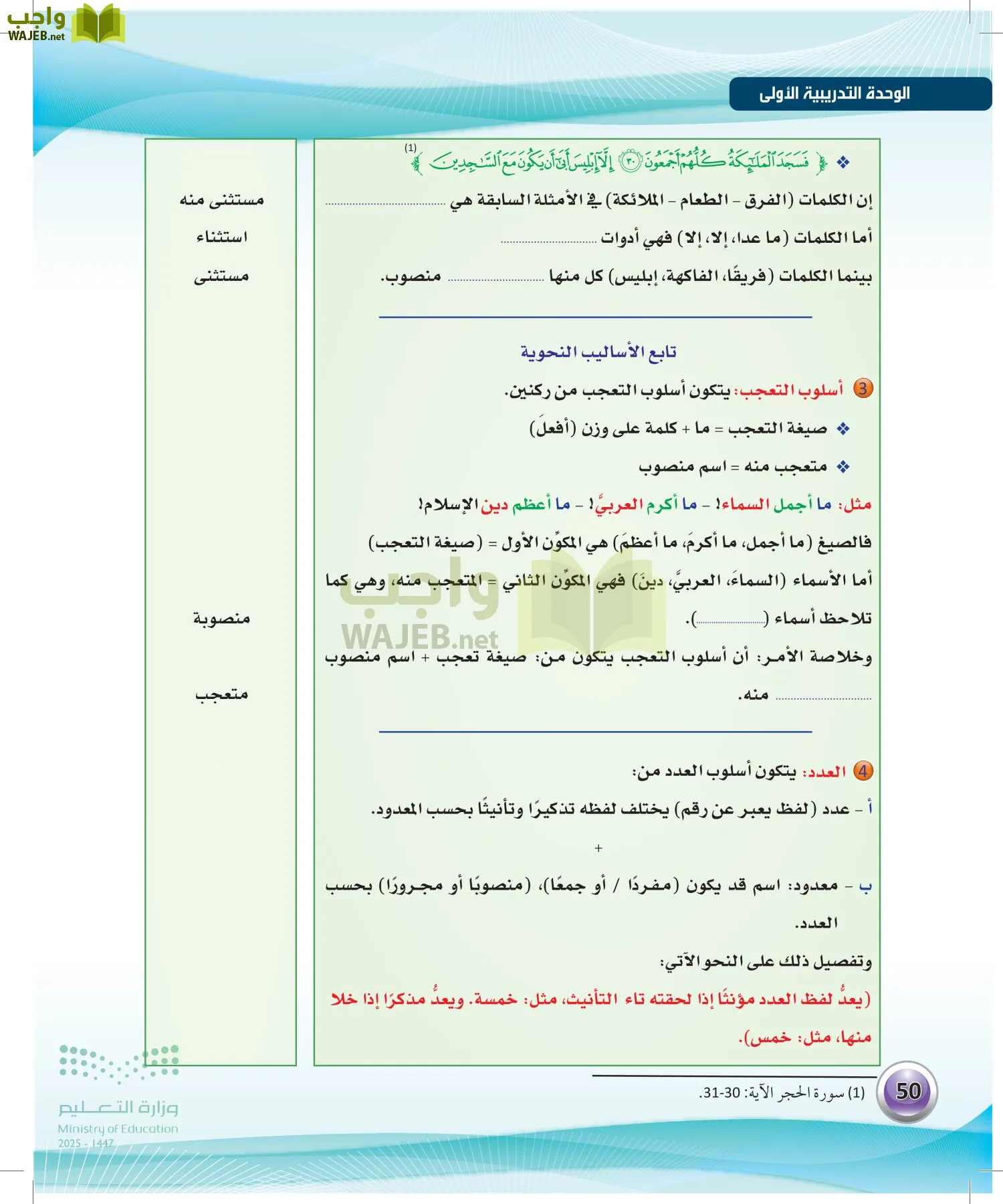 اللغة العربيةالكفايات اللغوية 2- الجزء... page-49