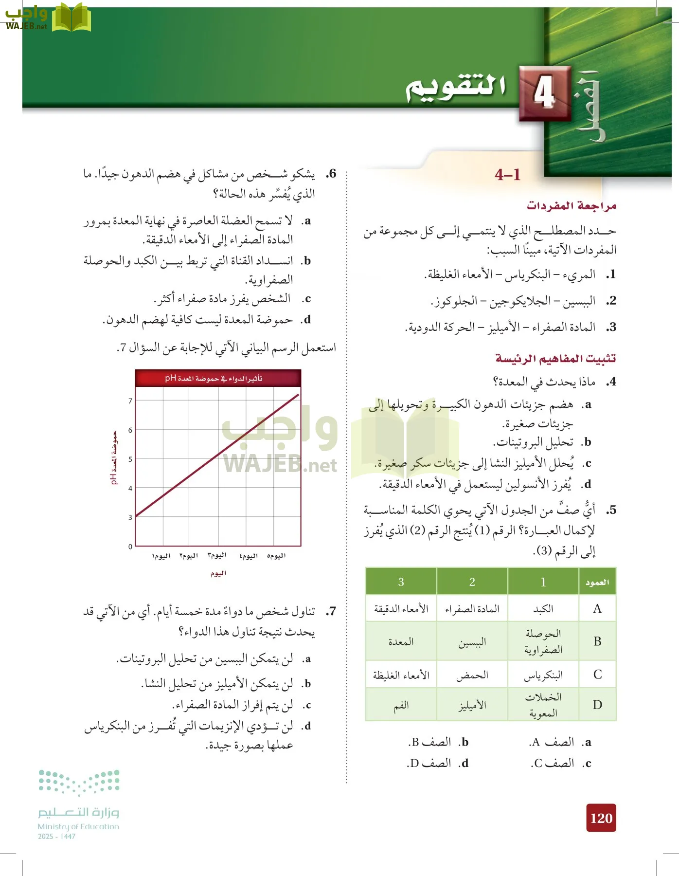 الأحياء 2-2  الفصل الثاني page-119