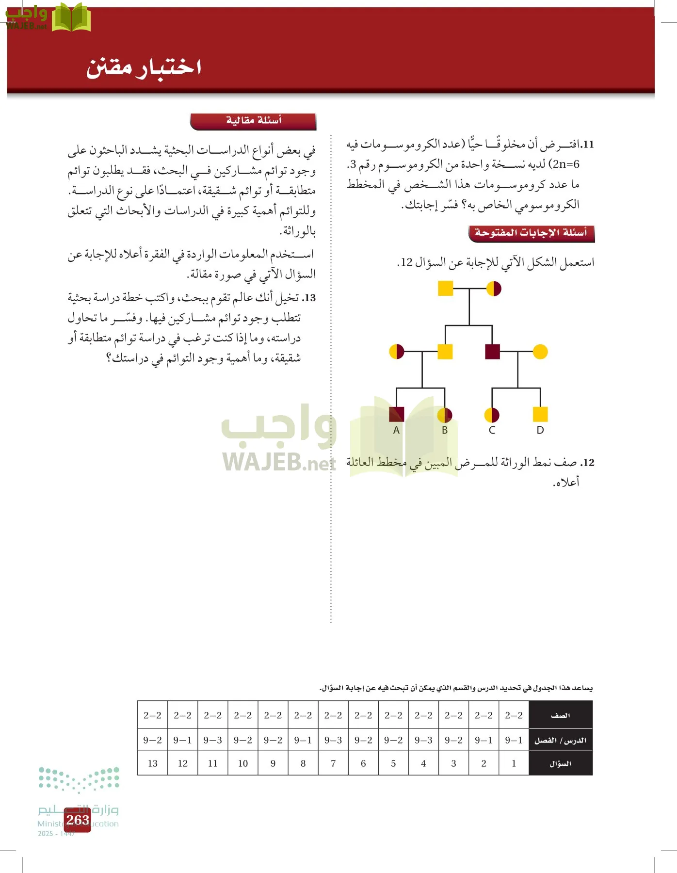 الأحياء 2-2  الفصل الثاني page-262