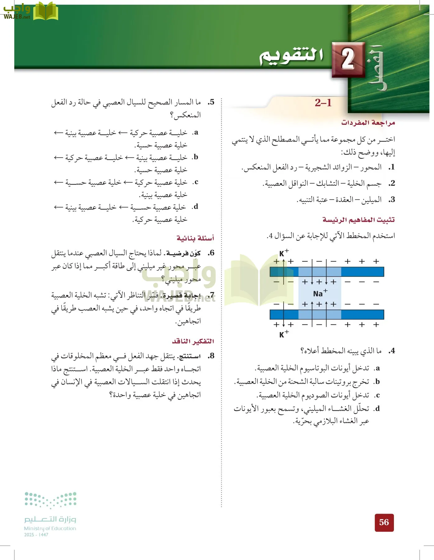 الأحياء 2-2  الفصل الثاني page-55