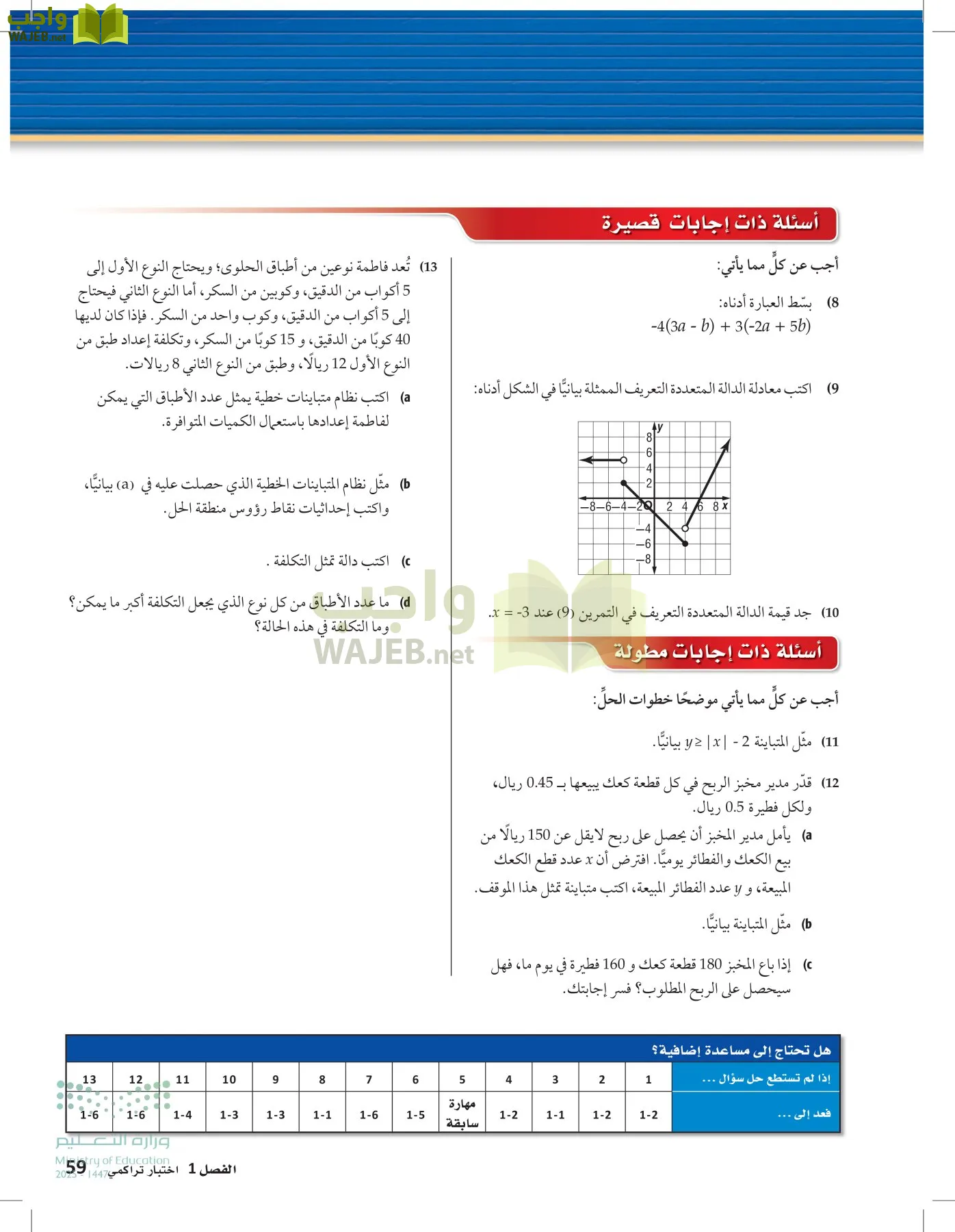 الرياضيات 1-2 الفصل الأول page-58