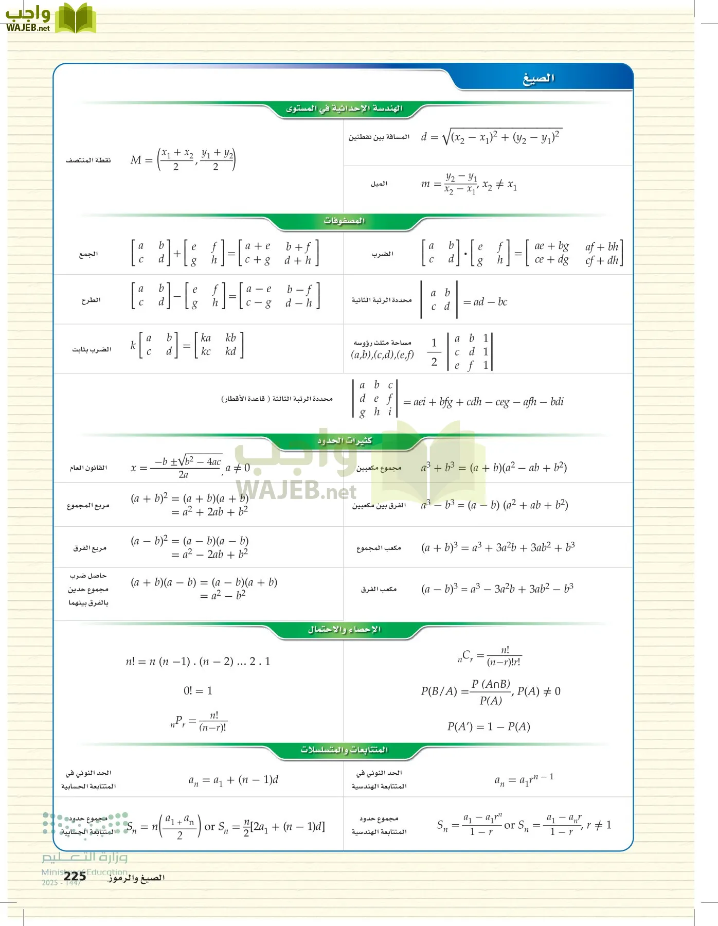 الرياضيات 2-2الفصل الثاني page-224
